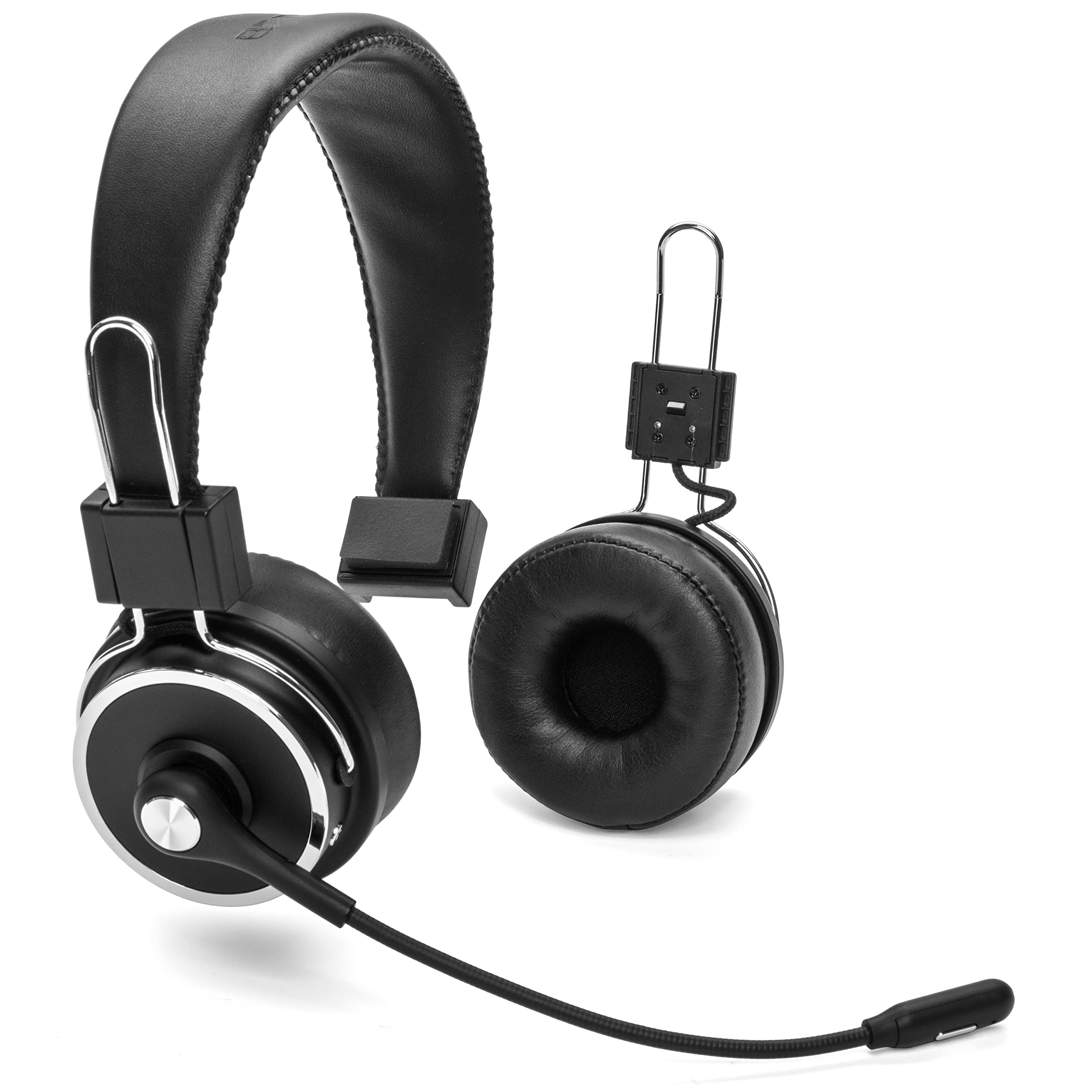 Blue Tiger Elite Plus Premium Wireless Headset for Truckers – Single/Dual Ear Noise Cancelling Headset with Mic – Long Battery Life, Bluetooth – Ideal for Truck Driving, Call Centers & Remote Work