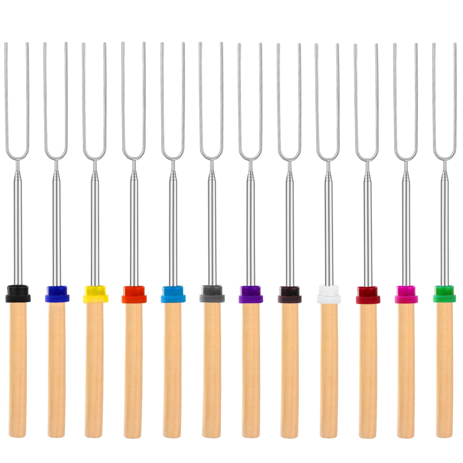 12-Pack Telescopic Marshmallow Roasting Sticks - 32