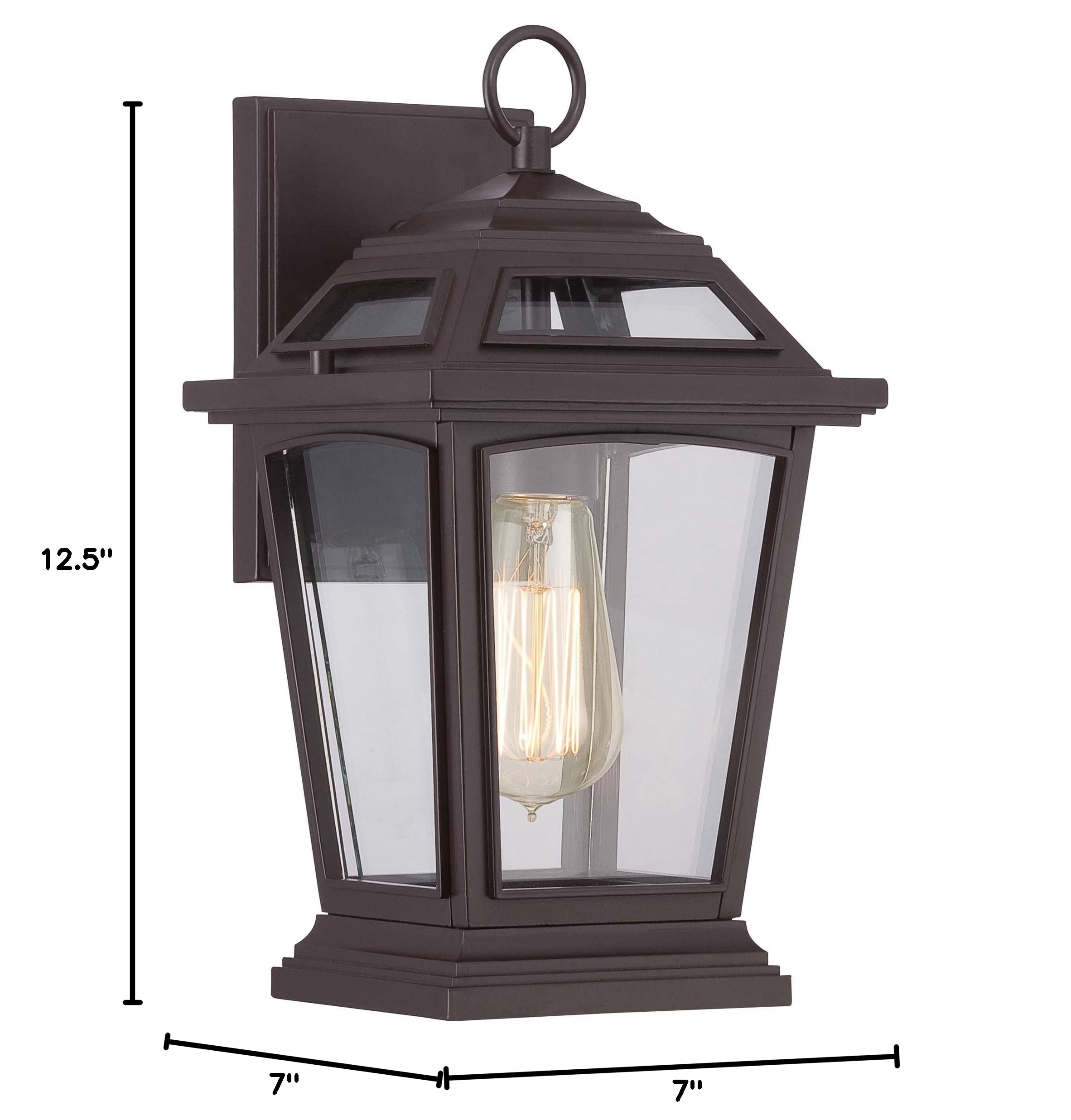 Quoizel RGE8407WT Outdoor Wall Light - 1-Light Weatherproof Exterior Sconce for Porch, Patio & Garden - Classic White Finish