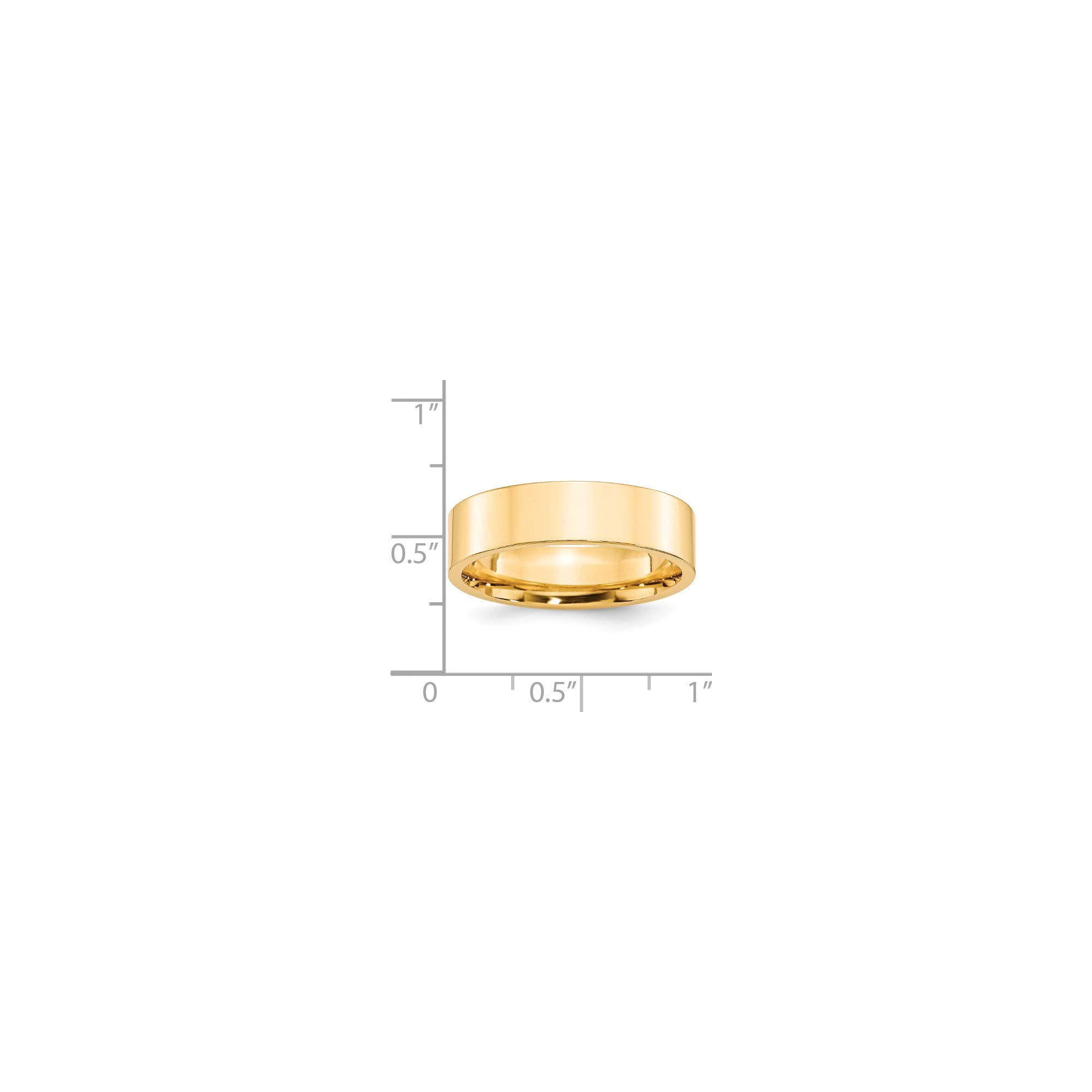 14k Yellow Gold 6mm Comfort Fit Band Ring for Men - Size 10.5 | Wedding & Anniversary Gift