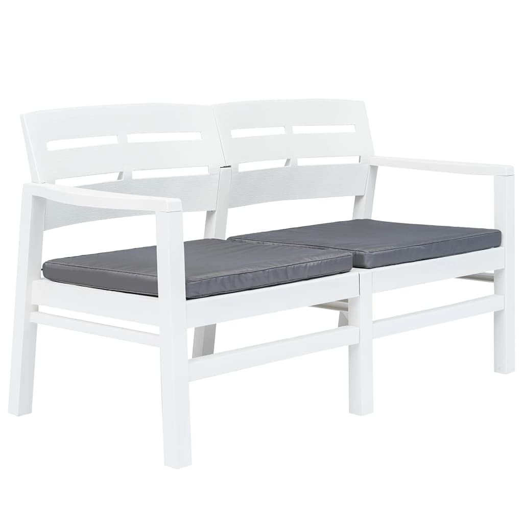2-Seat Garden Bench with Cushions - 52.4