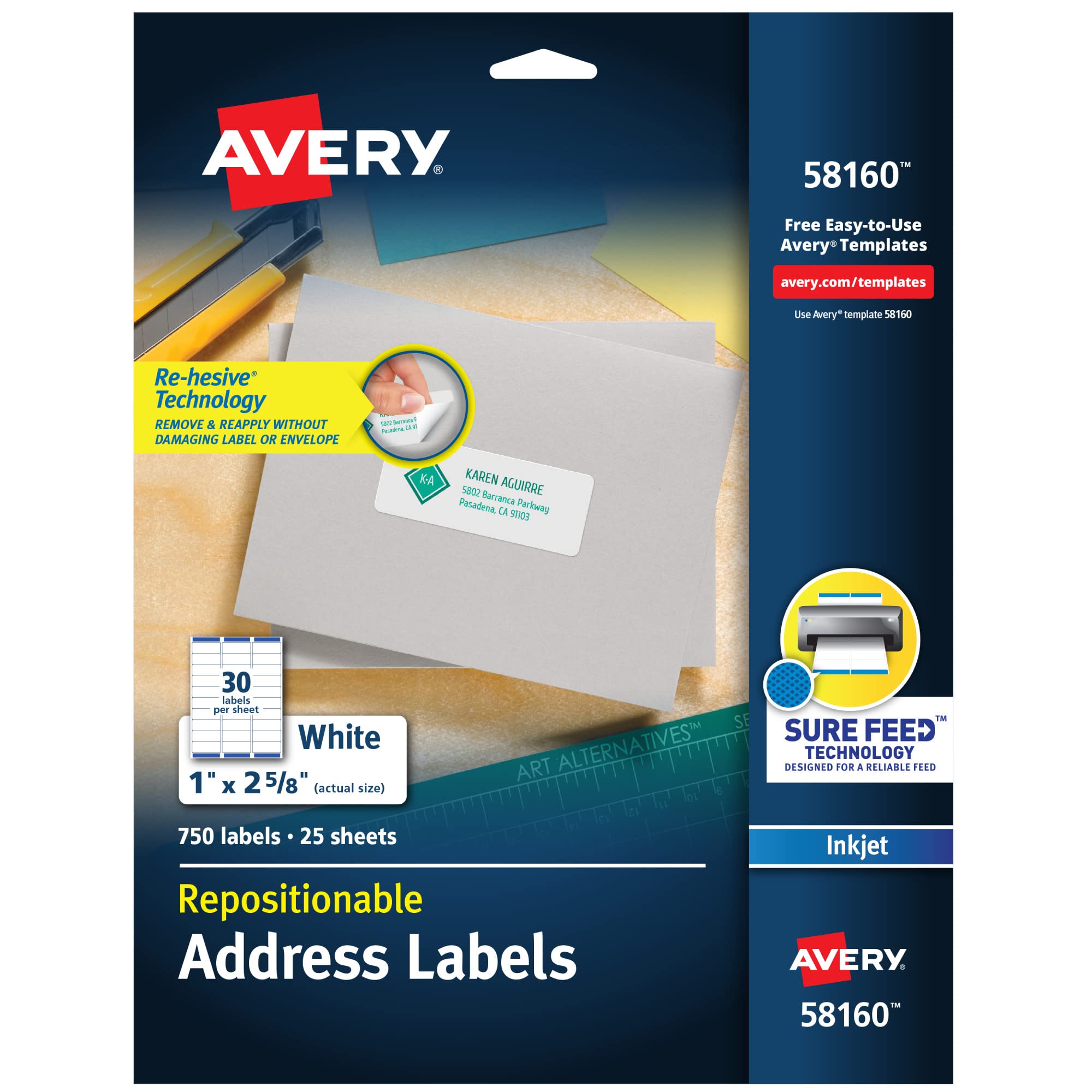 Avery Repositionable Address Labels 1
