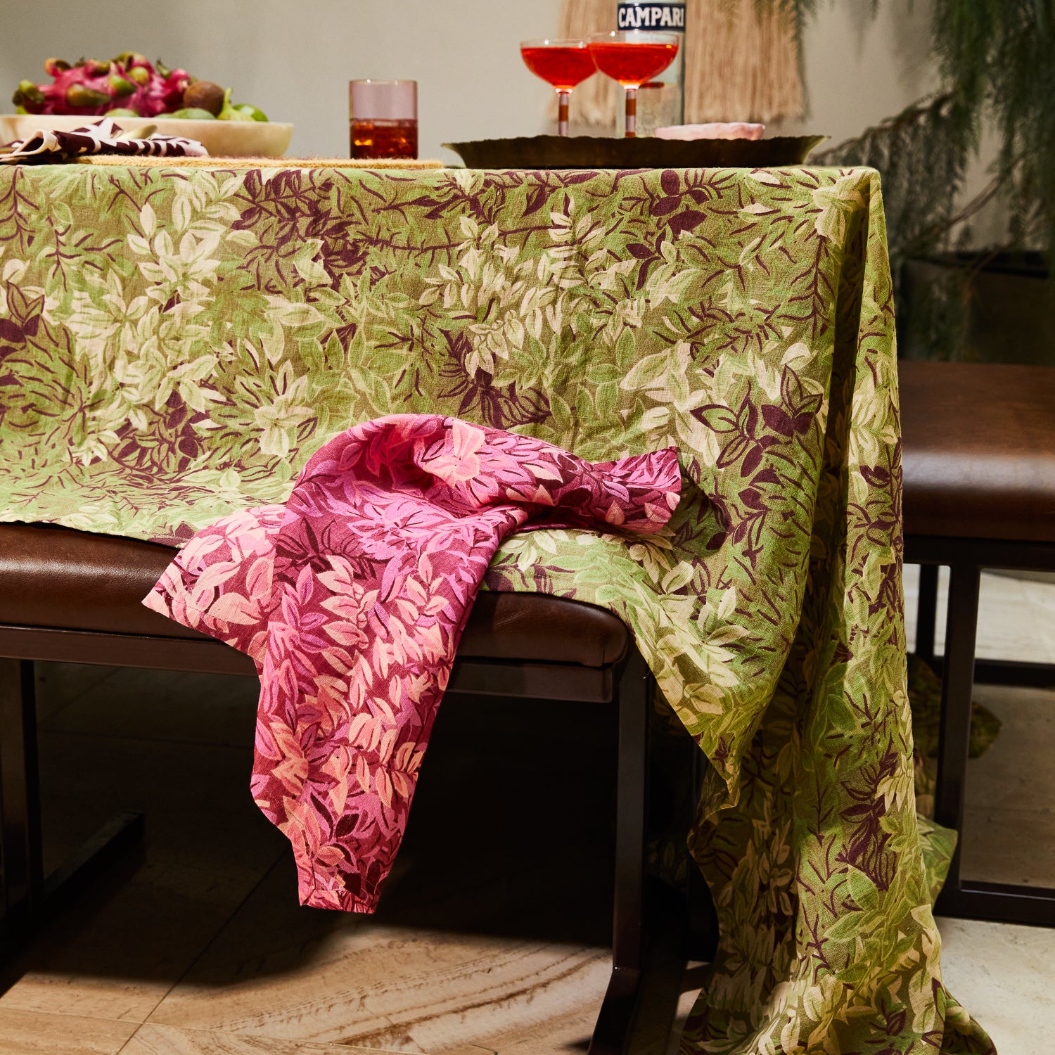 Alka Premium Reed Tablecloth - Waterproof & Stain-Resistant Dining Table Cover for Everyday Use, Parties, and Outdoor Gatherings
