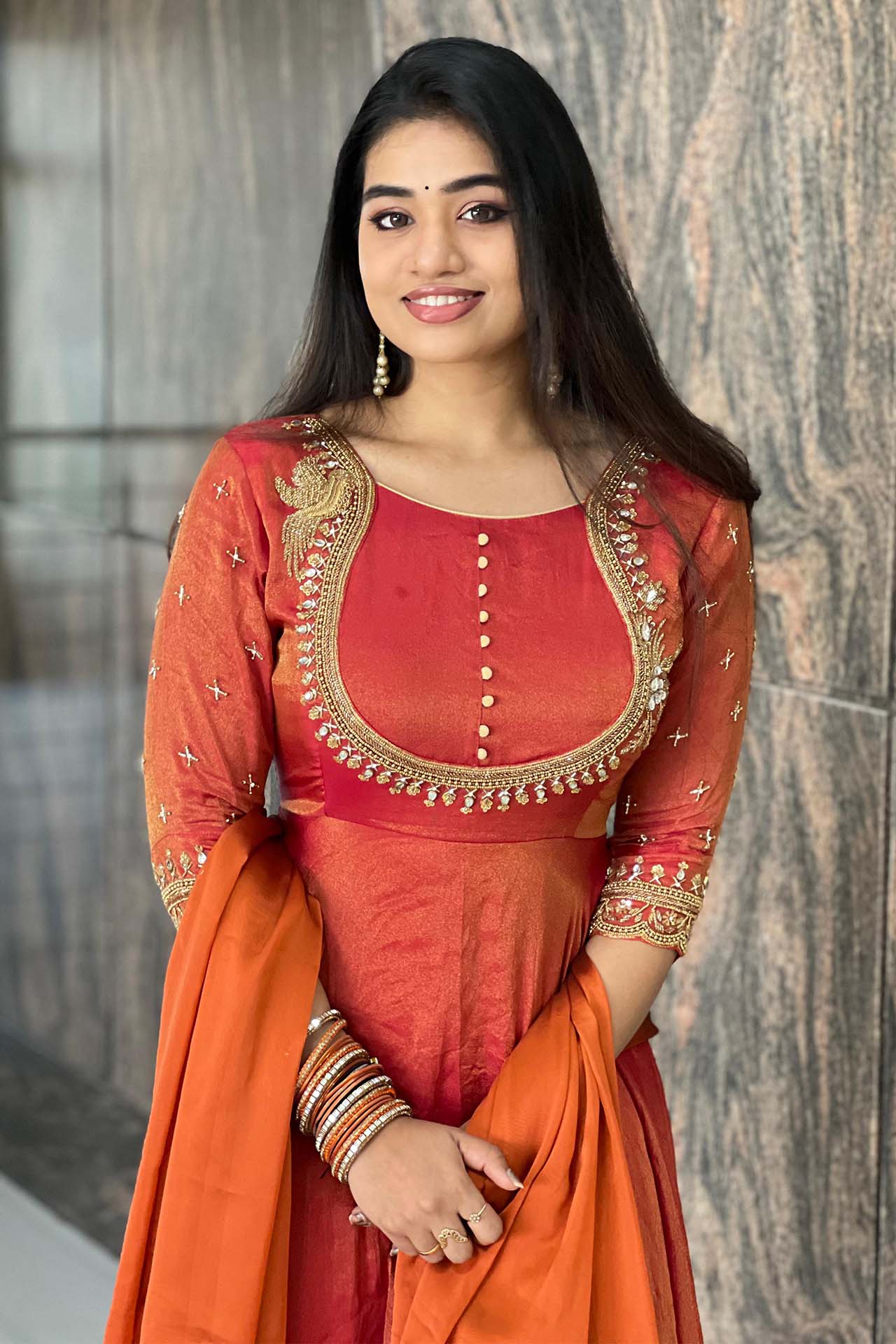 DD483 Nisha Designer Wear Anarkali - Elegant Indian Kurti for Women | Perfect for Festivals, Weddings & Special Occasions