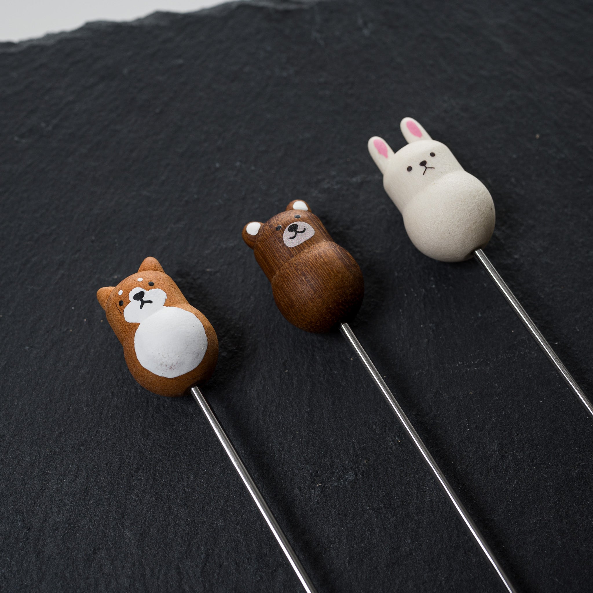 Handmade Animal Cake Forks Set - 3 Adorable Designs for Kids Birthday Parties, Baby Showers & Dessert Decorations