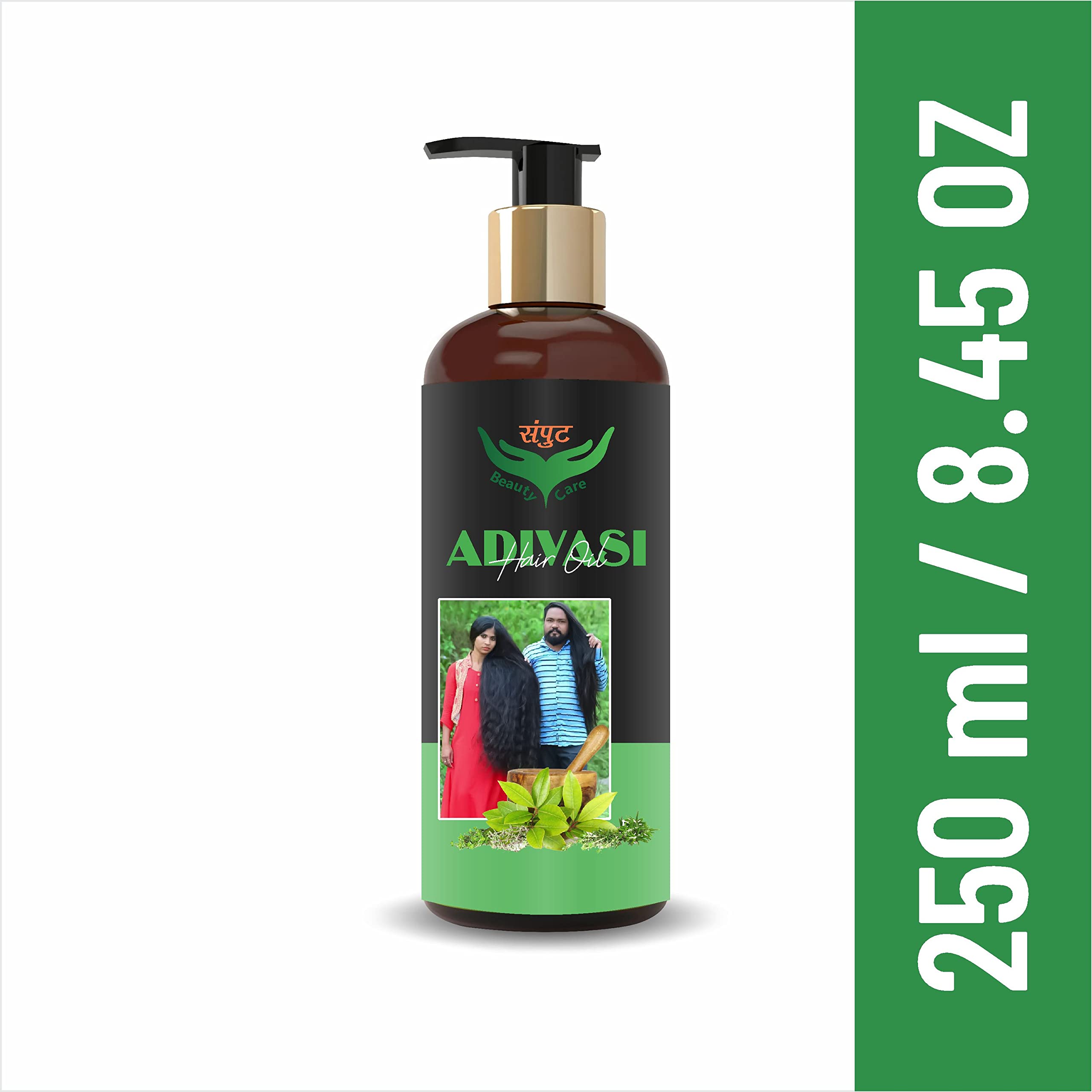 Adivasi Herbal Hair Growth Oil - 250ml for Men & Women | Natural Hair Fall Control & Strengthening Treatment | Perfect for Daily Scalp Massage & Thicker Hair