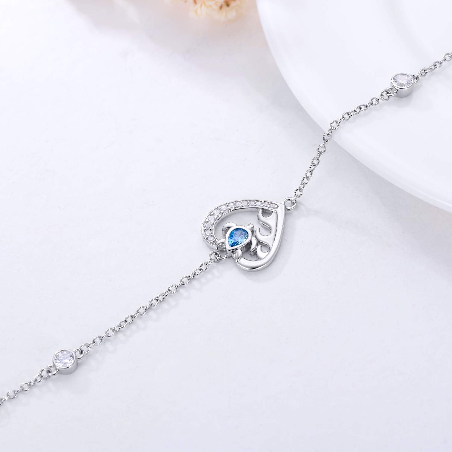 POPKIMI Cute Animal Anklets for Women - Sterling Silver Beach Foot Jewelry, Perfect for Beach Themed Gifts, Birthday Presents, and Summer Vacation Accessories