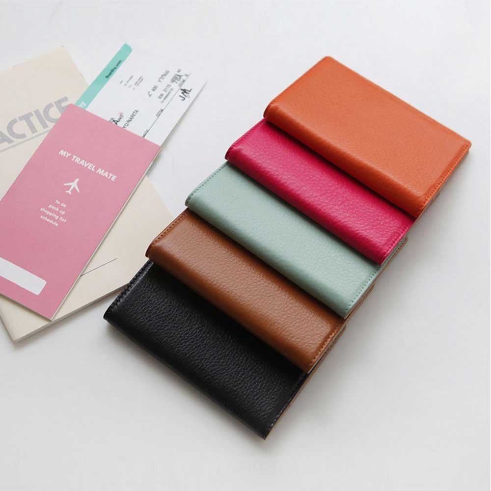 Genuine Leather RFID Blocking Passport Holder & Travel Wallet - Compact Card Case for Men & Women (Brown) - Perfect for Airports, Business Trips & International Travel