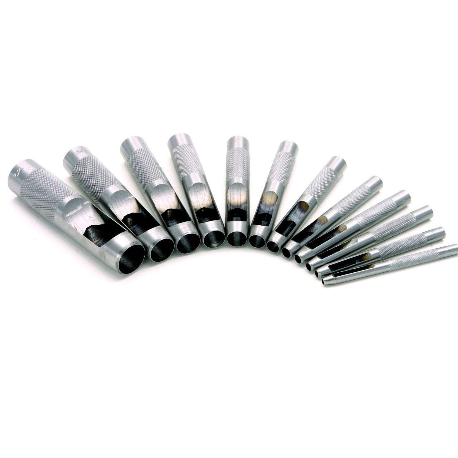 Professional Steel Hollow Punch Set - 10mm Precision Hole Cutter for Leather, Paper, Plastic, Rubber & Vinyl | Secure Grip, Clean Cuts | Perfect for DIY Crafts, Leatherworking & Upholstery Projects