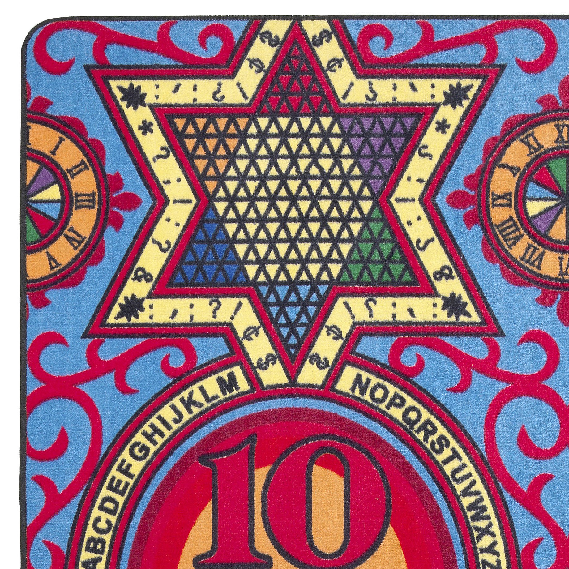 Flagship Carpets Educational Area Rug for Kids - Interactive Learning Carpet with Alphabet, Numbers & Games - 6' x 12' Multicolor Playroom Rug for Classroom, Nursery & Children's Bedroom - Perfect for Early Childhood Education & Playtime Activities