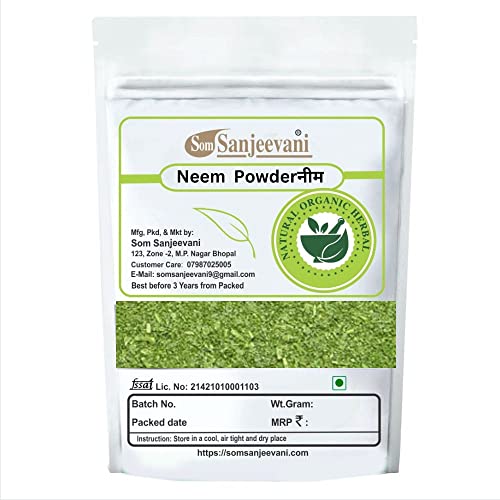 Organic Neem Powder for Acne-Free Skin & Silky Hair - 100% Pure Natural Hair Cleanser & Face Mask (100g Pack) - Perfect for DIY Skincare & Hair Care Routines