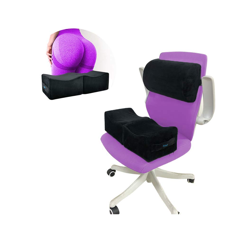 MYBOW BBL Pillow - Post-Surgery Butt Cushion for Brazilian Butt Lift Recovery, Comfortable Seat Cushion for Sitting, Driving & Office Chairs - Back Support & Pressure Relief for Women (1 Set) - Perfect for Post-Op Care, Long Car Rides & Desk Work