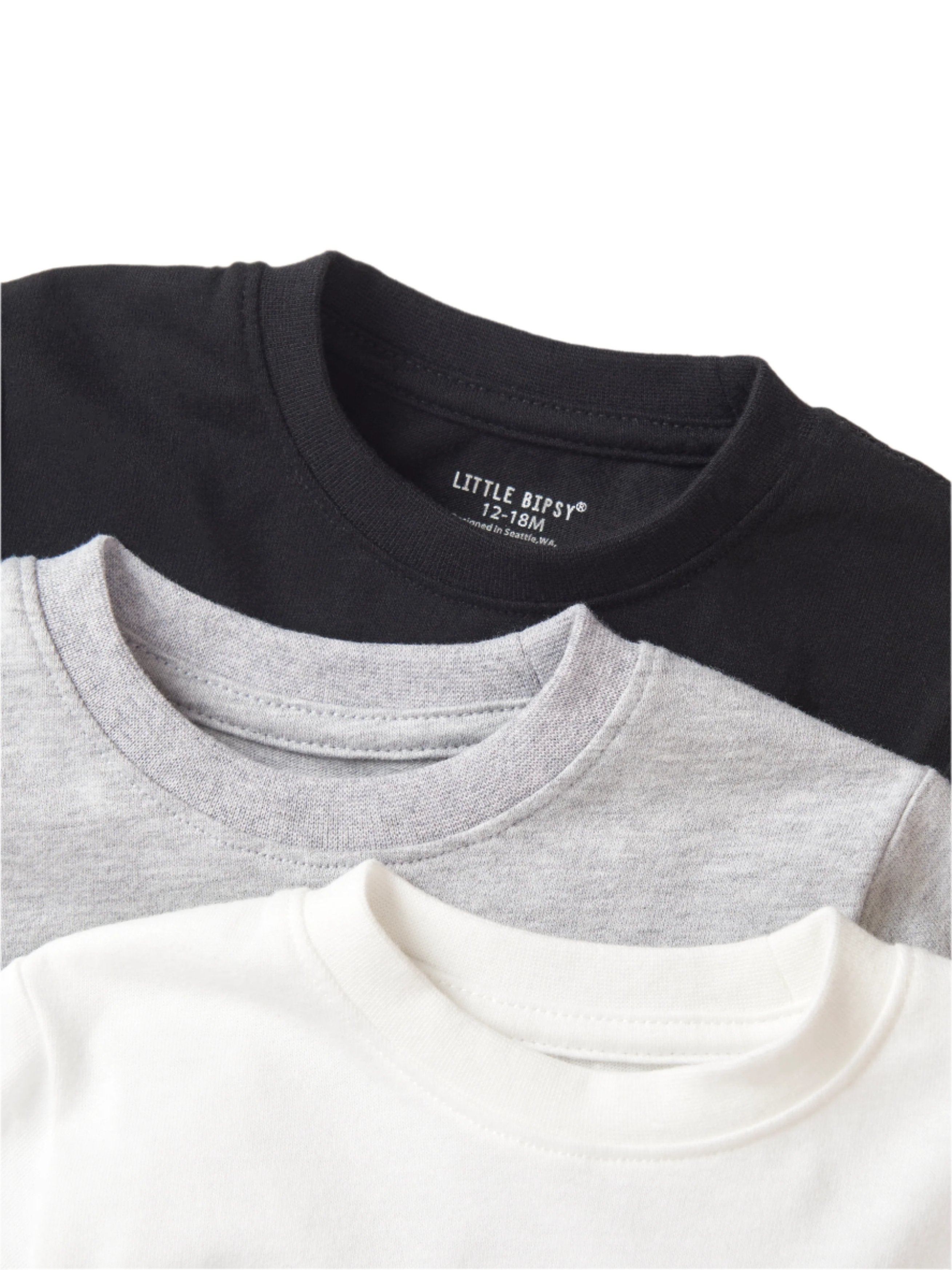 Premium Long Sleeve T-Shirts 3 Pack - Soft Cotton Basic Tees for Men & Women | Monochrome Neutral Colors | Perfect for Layering, Casual Wear & Office Outfits