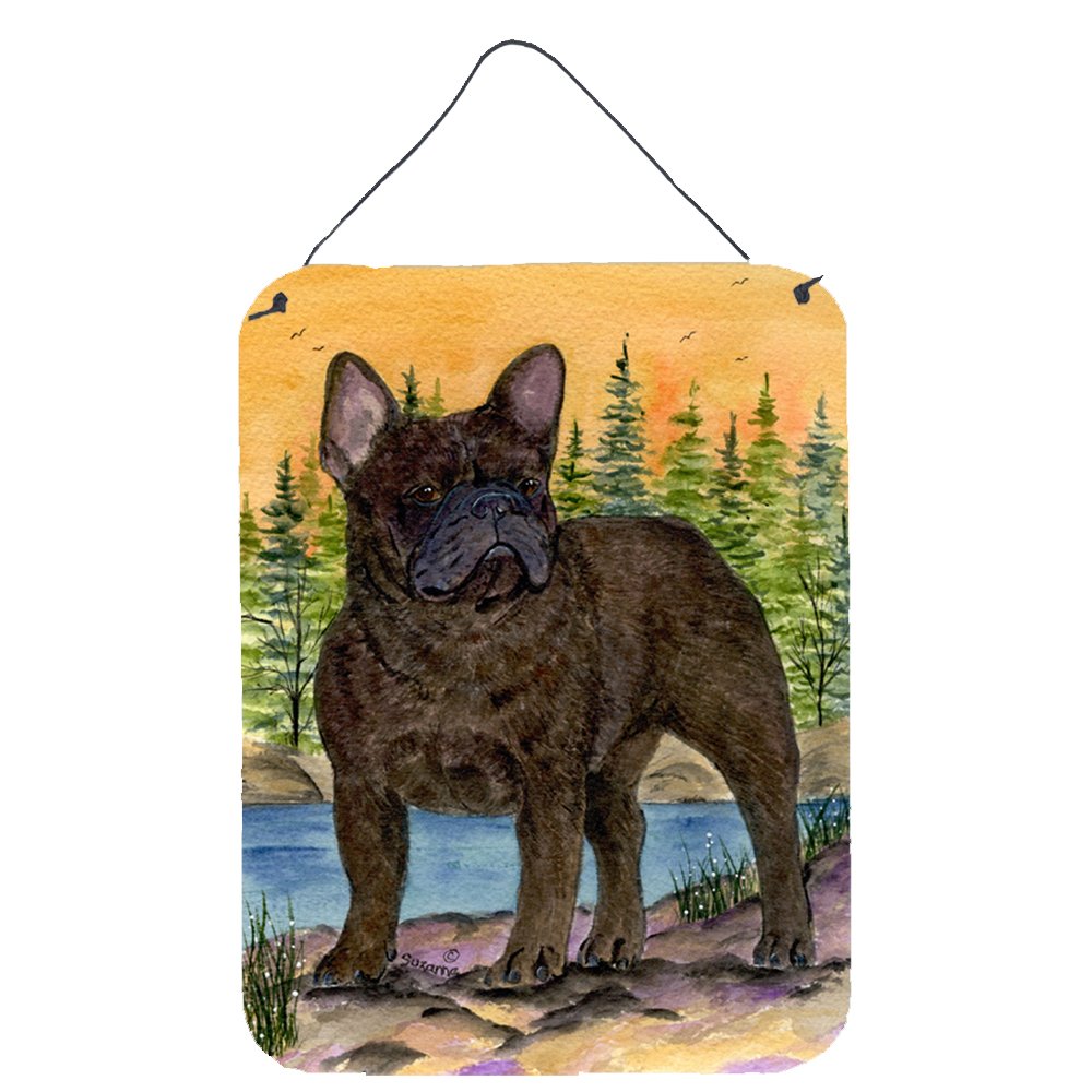 French Bulldog Metal Wall Art Sign - 12x16 Inch Aluminum Hanging Plaque for Kitchen, Bar, Bathroom, Front Door - Multicolor Home Decor for Dog Lovers & Pet Owners