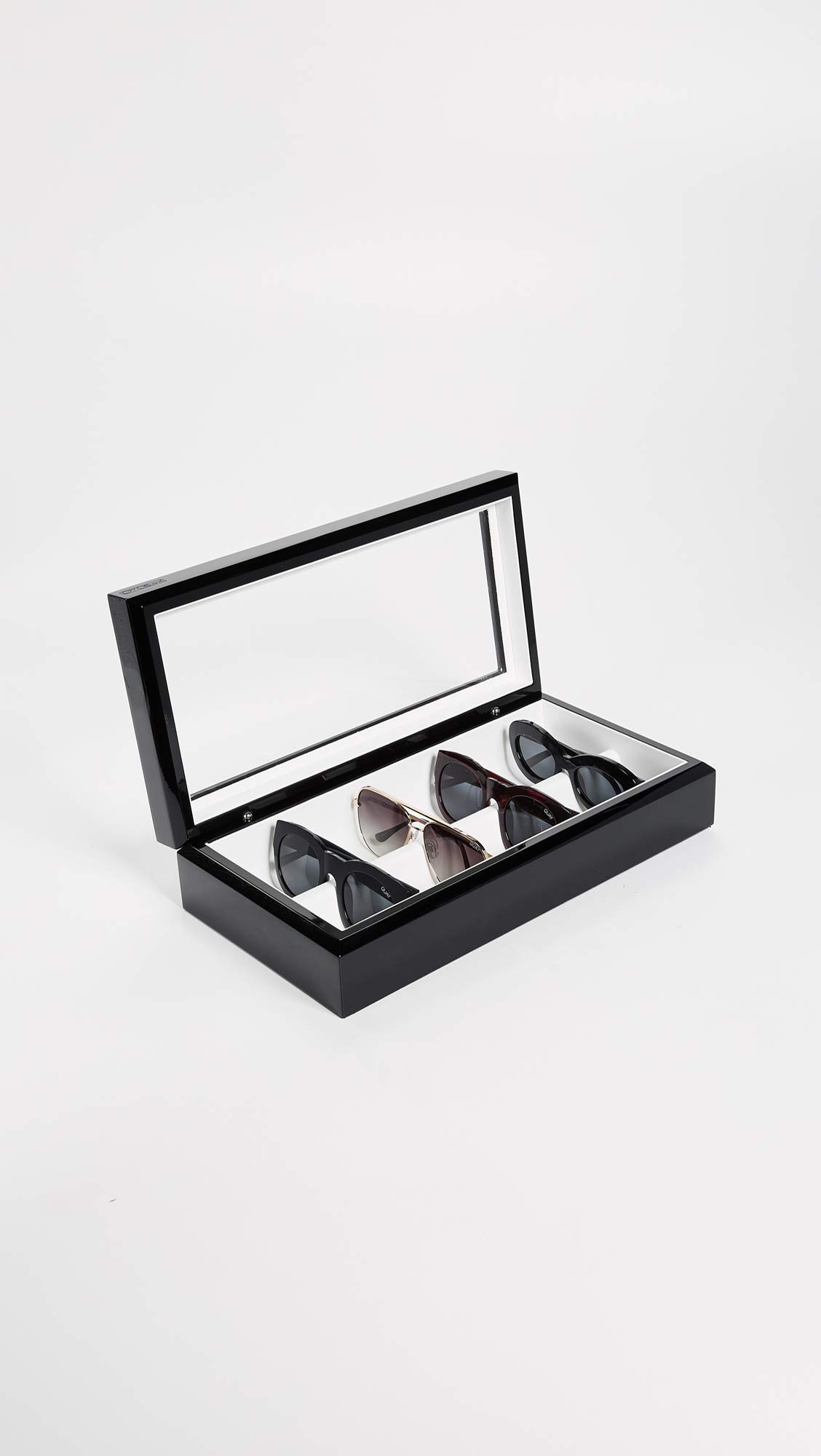 Premium Wooden Eyewear Organizer Box - Stylish Storage for Glasses & Sunglasses - Perfect for Home, Office, or Travel Accessories