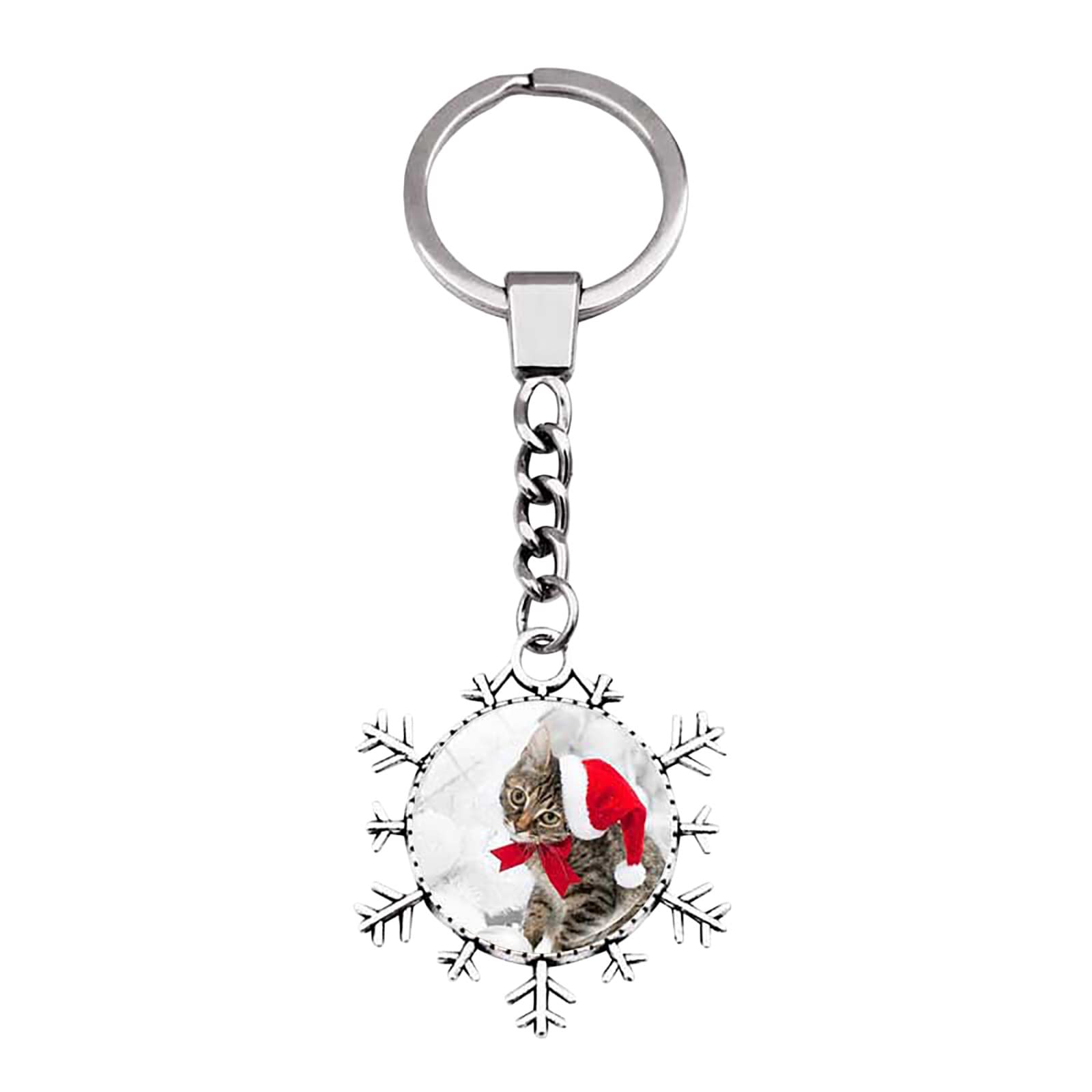 Creative Snowflake Pendant Christmas Keychain - Pet Jewelry Keychain for Gifts, Home Decor, and Holiday Accessories