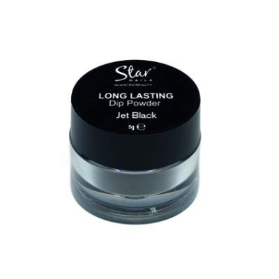 Premium Star Nails Dipping Powder Set - 5g Jet Black Nail Art Dip Powder for Salon & Home Manicures | Long-Lasting Acrylic Nail Enhancement | Perfect for French Tips, Ombre Designs & Nail Art