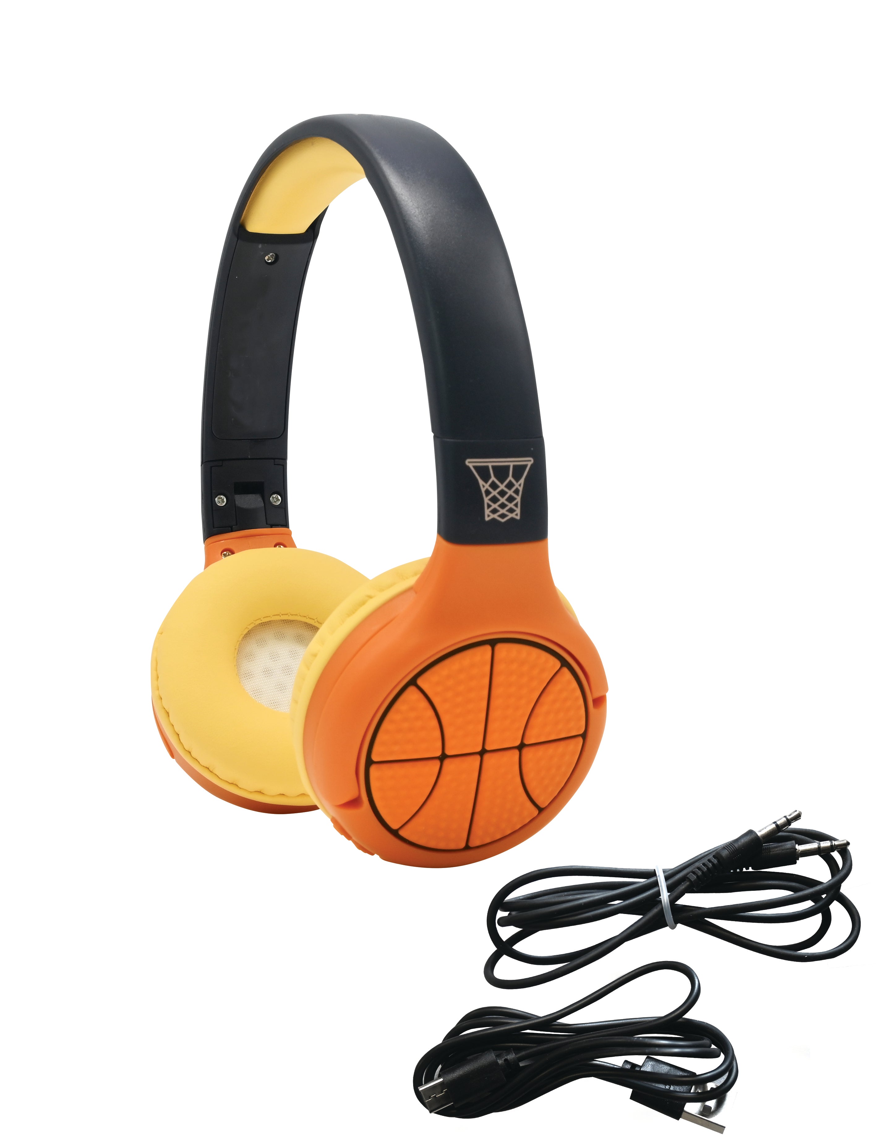 2 in 1 Bluetooth Foldable Basketball Design Wireless Headphones - Perfect for Sports, Workouts & Travel