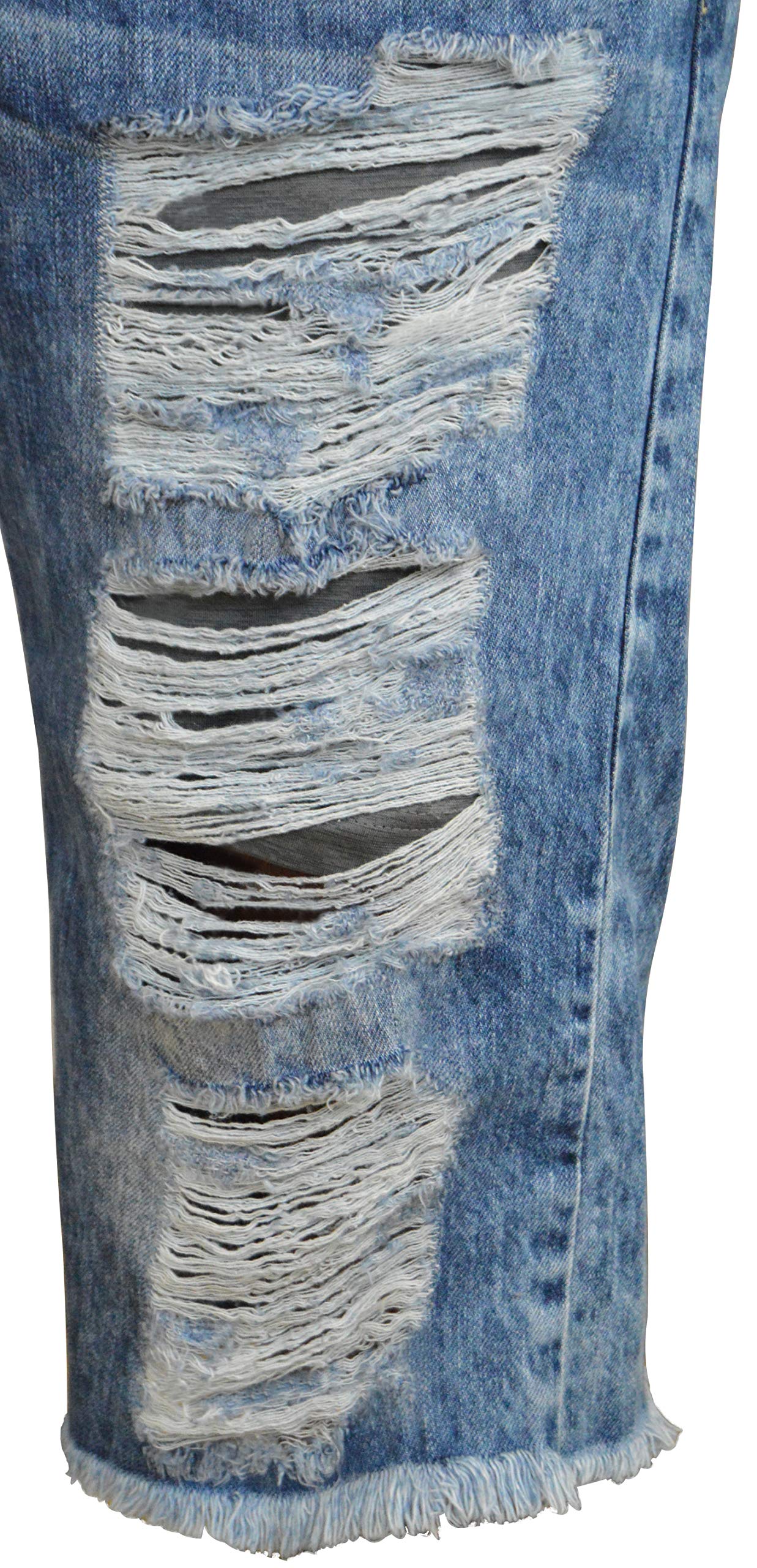 **Men's Distressed Ripped Denim Shorts - Classic Straight Fit Jean Shorts for Summer | Casual Streetwear & Beach Outfits**