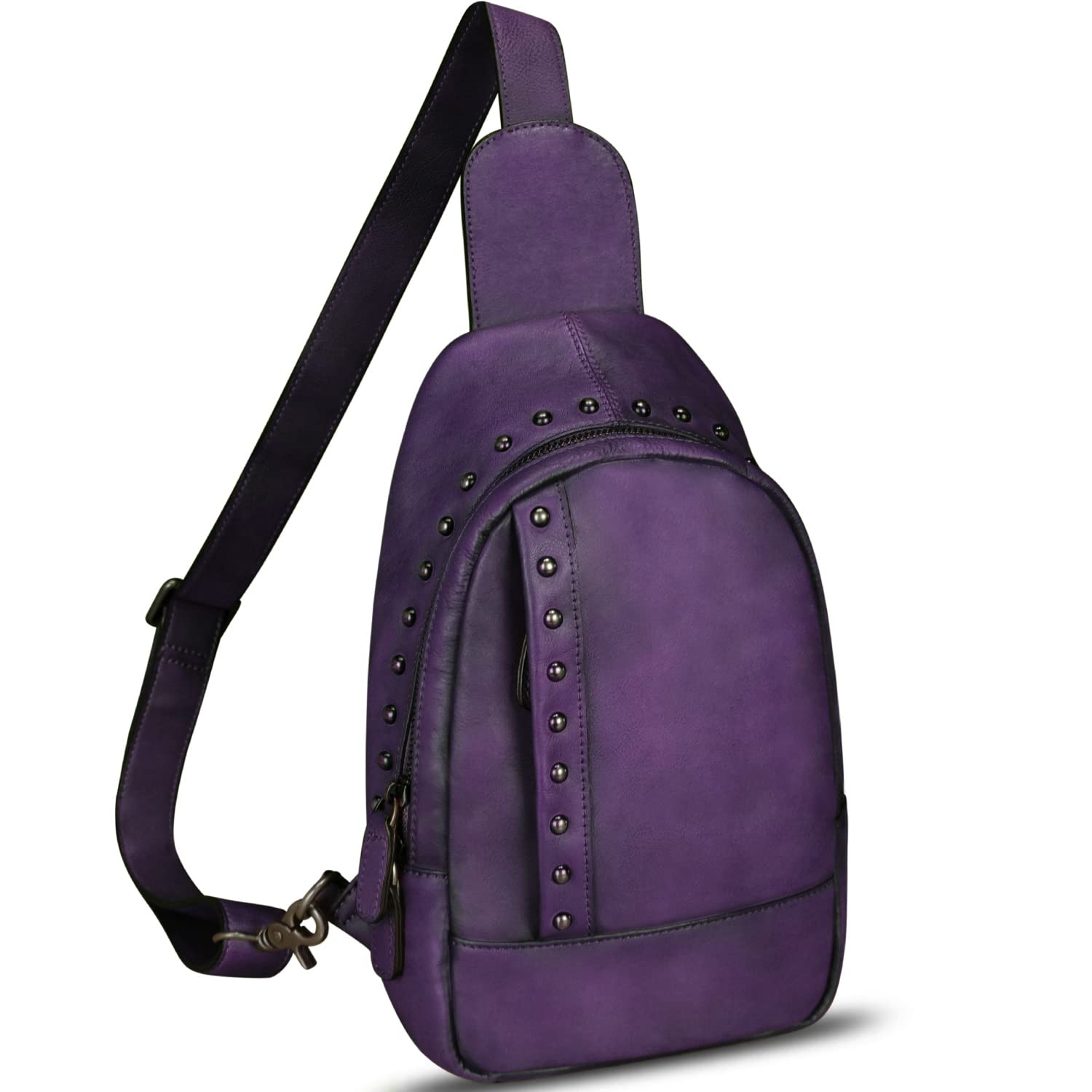 Genuine Leather Sling Bag for Women - Vintage Handmade Crossbody Purse & Shoulder Backpack - Perfect for Hiking, Travel, and Casual Everyday Use