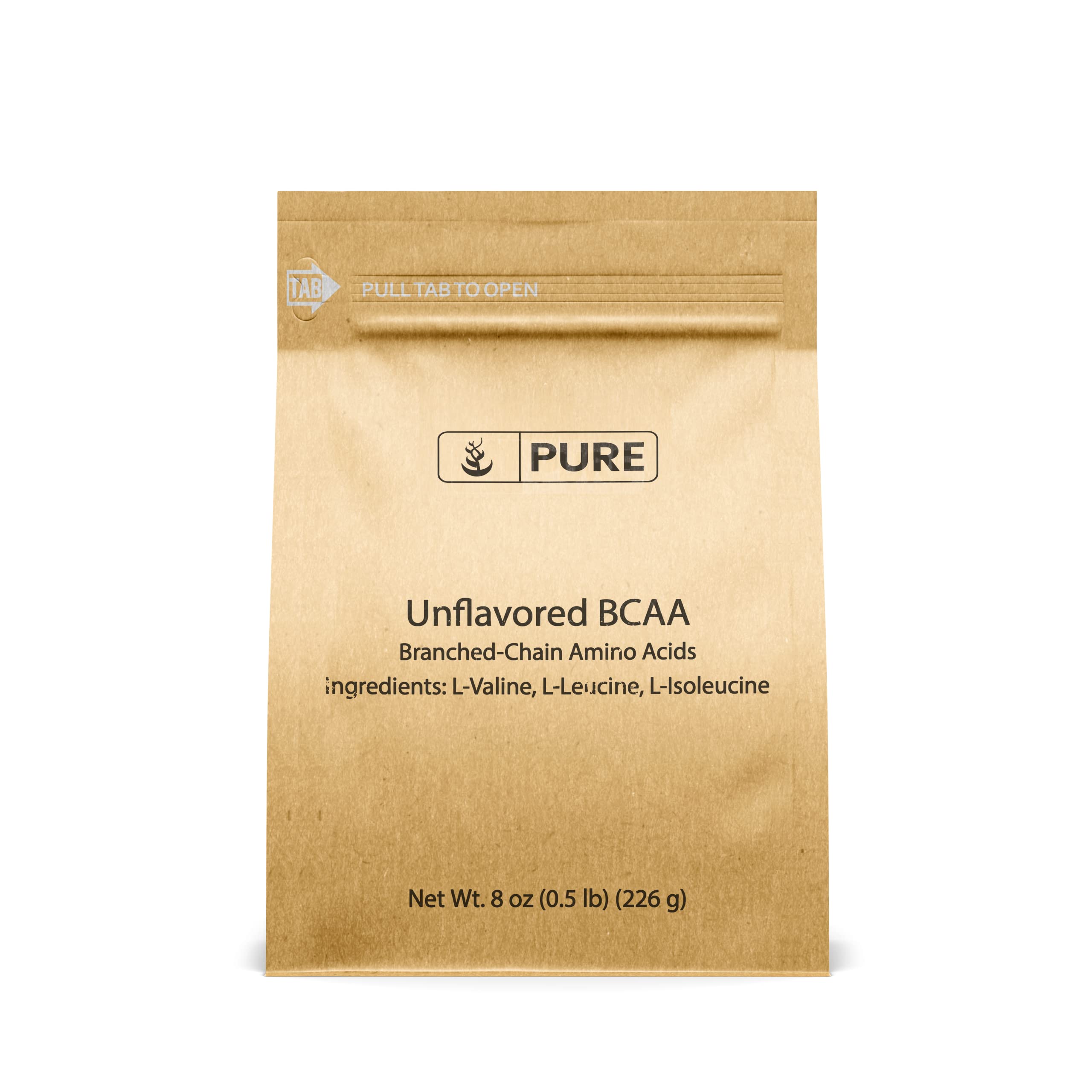 Pure Unflavored Instantized BCAA Powder (8oz) - Branched Chain Essential Amino Acids Supplement for Muscle Recovery & Workout Performance | Pre & Post Workout, Gym & Fitness Nutrition