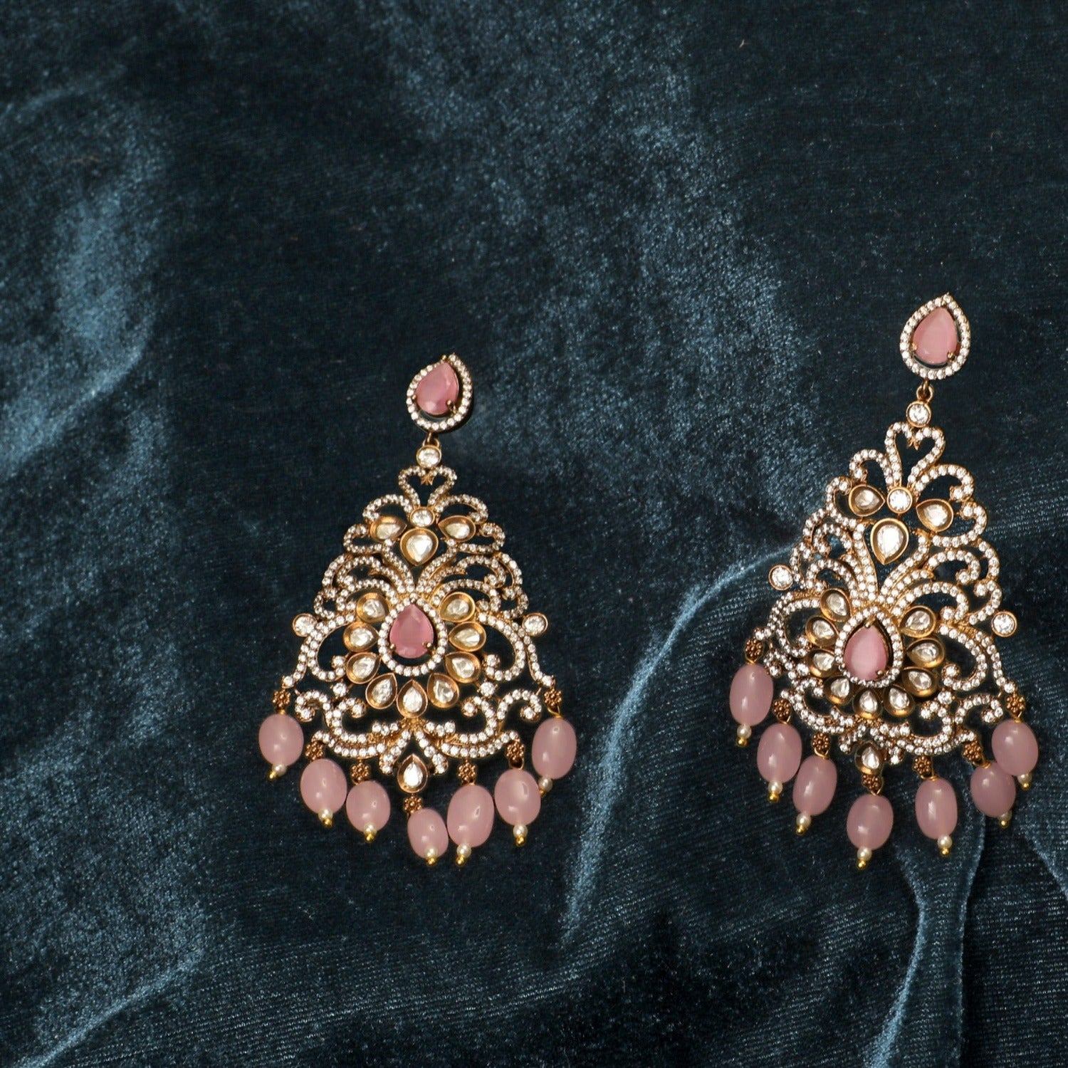 Beryl Nakshatra CZ Chandelier Earrings for Women - Sparkling Cubic Zirconia Dangle Earrings - Perfect for Parties, Weddings & Evening Events