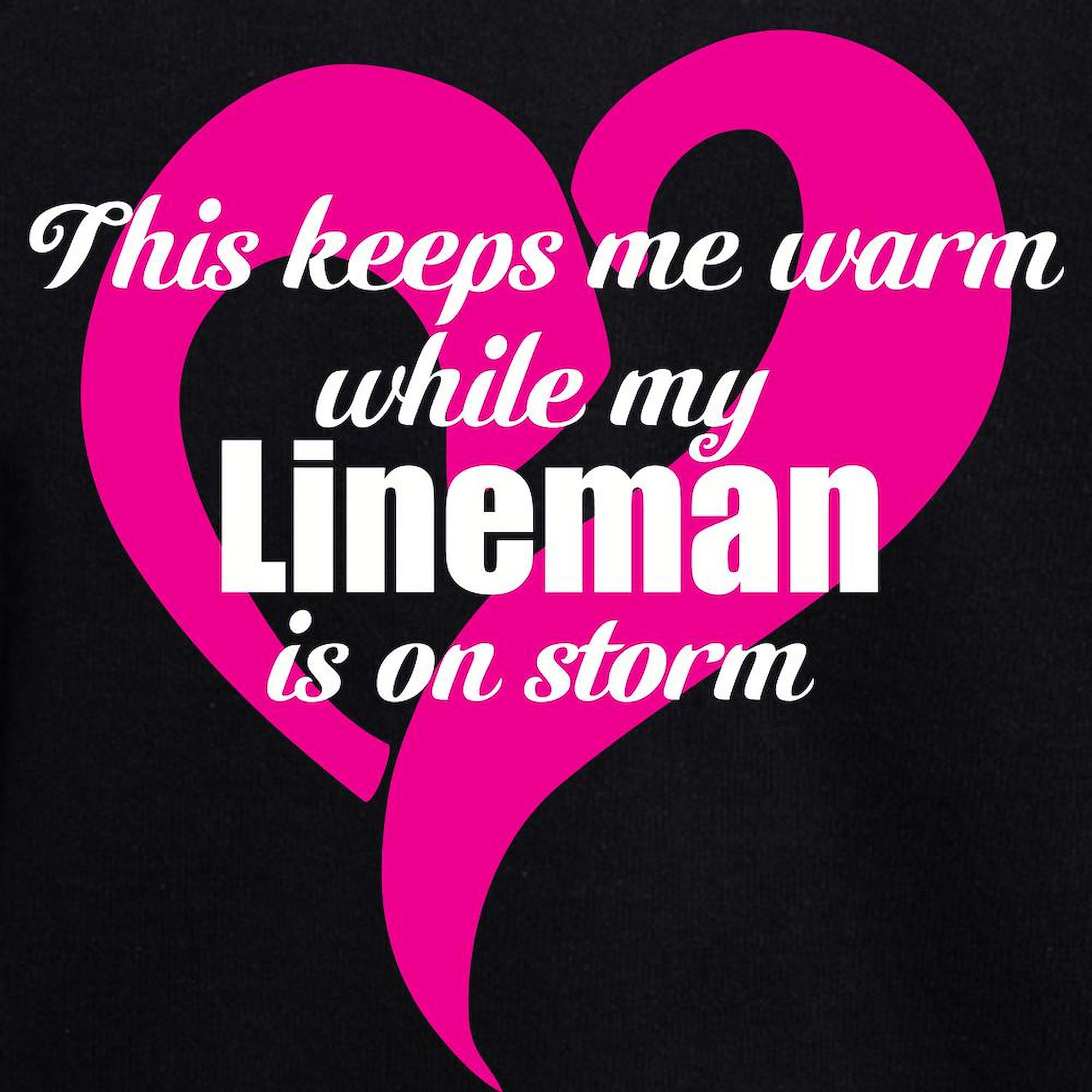 Dark Lineman On Storm Women's Pullover Hoodie - Soft Cotton Hooded Sweatshirt for Outdoor Work & Storm Chasing - Perfect for Electricians & Utility Workers