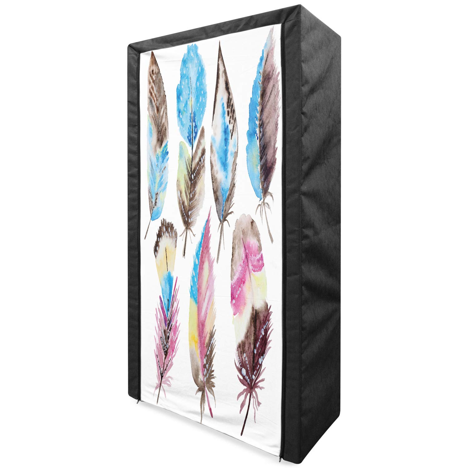 Ambesonne Feather Portable Fabric Wardrobe - 33.5