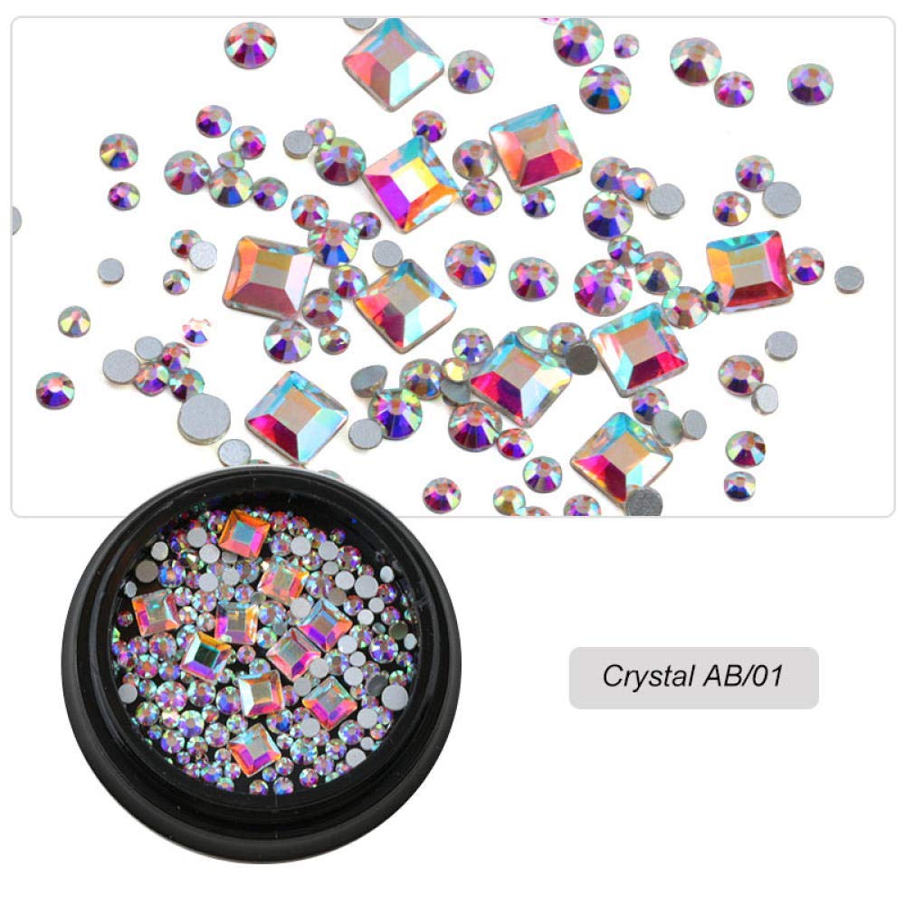 3D Crystal Stone Nail Art Decorations - DIY Fake Nails Tips with Glass Charms for Nail Design | Perfect for Parties, Weddings & Special Occasions