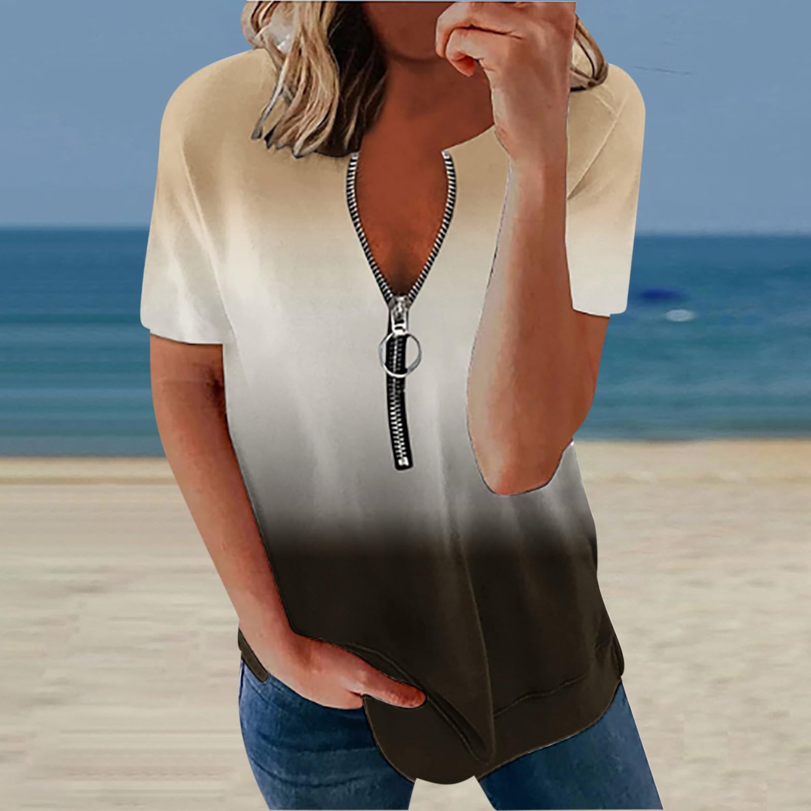 Oversized Flowy Ruffle T-Shirts for Women - Cap Sleeve Summer Tops - Casual Going Out Shirts for Ladies | Perfect for Beach, Vacation & Everyday Wear