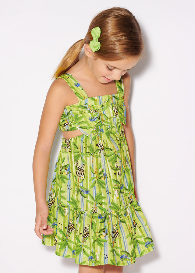 Mayoral Girls' Lime Green Dress - Stylish & Comfortable Outfit for Parties, School & Special Occasions