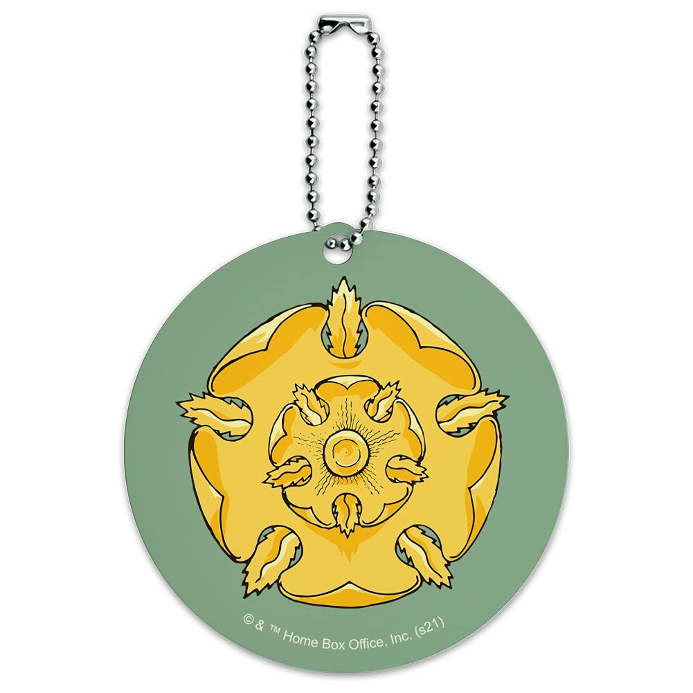 Game of Thrones Tyrell Sigil Round Luggage ID Tag - Stylish Suitcase Travel Accessory for Carry-On Bags - Perfect for Airports, Cruises & Business Trips