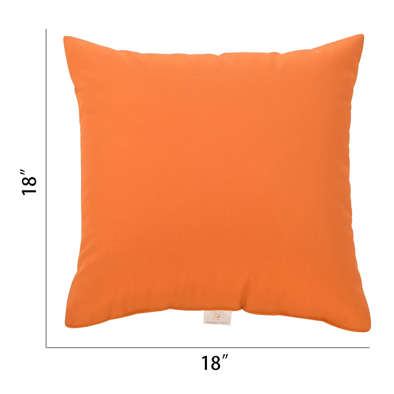 JMGBird Outdoor Pillows Set of 2 - 18×18 Inch Waterproof Patio Throw Pillows with Insert - All-Weather Cushions for Garden, Poolside, Deck & Porch Furniture