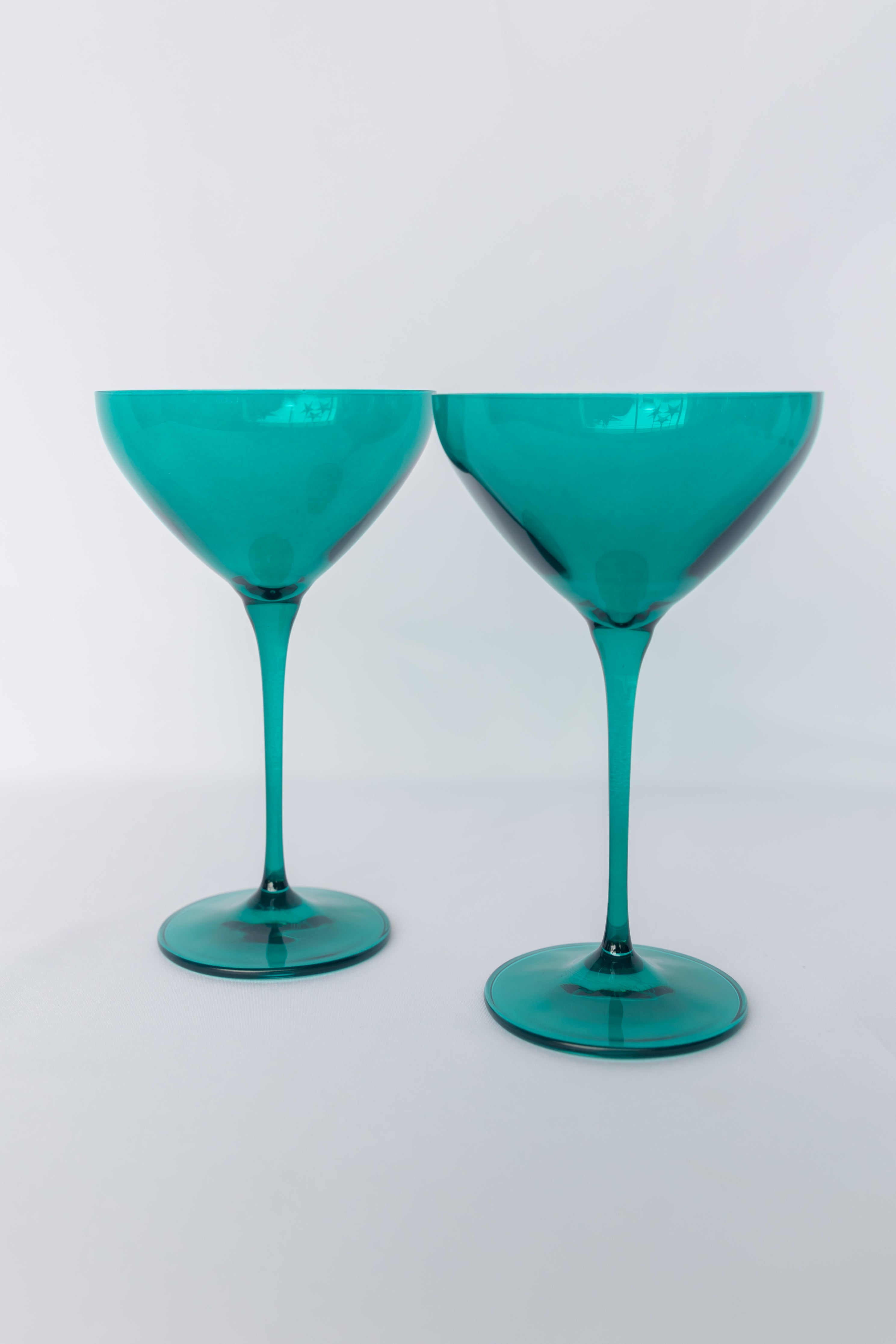 Estelle Colored Martini Glass Set of 2 - Emerald Green Stemware for Cocktails, Party & Home Bar Decor | Perfect for Margaritas, Martinis & Cosmopolitans