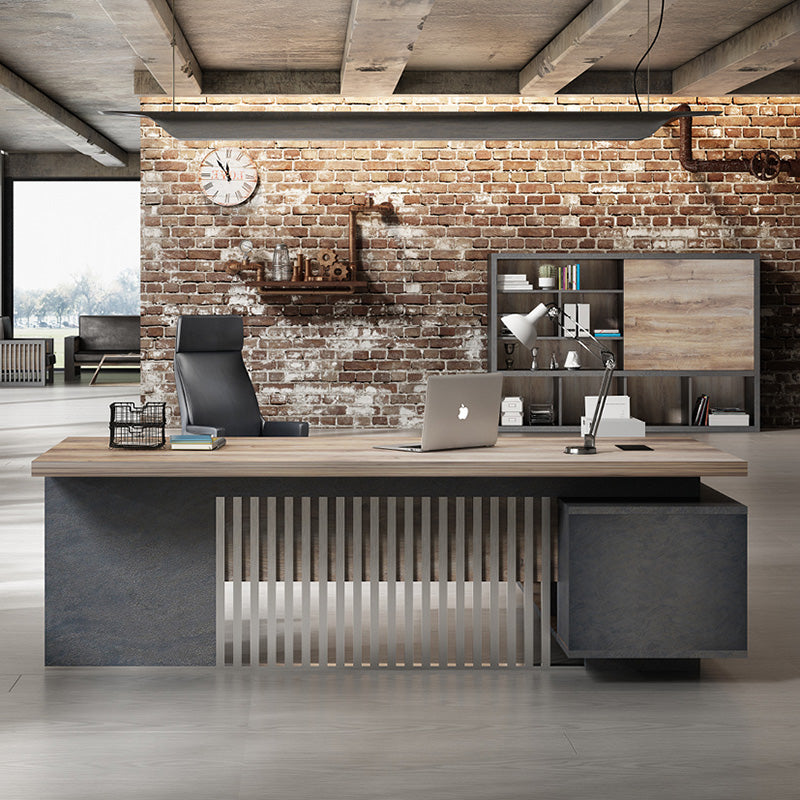 DAXTON 2.4M Display Unit - Warm Oak & Black Finish for Retail Stores, Boutiques & Home Decor