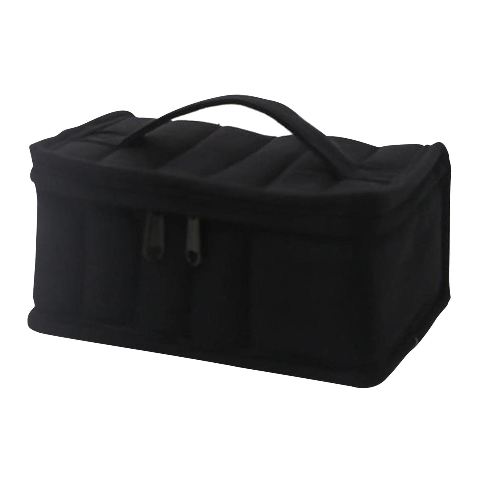 Premium Essential Oil Travel Case - Waterproof Nail Polish & Perfume Bottle Organizer Bag, Large Capacity Durable Tote for Aromatherapy Oils, Cosmetics Storage - Perfect for Travel, Spa & Home Use (Black)