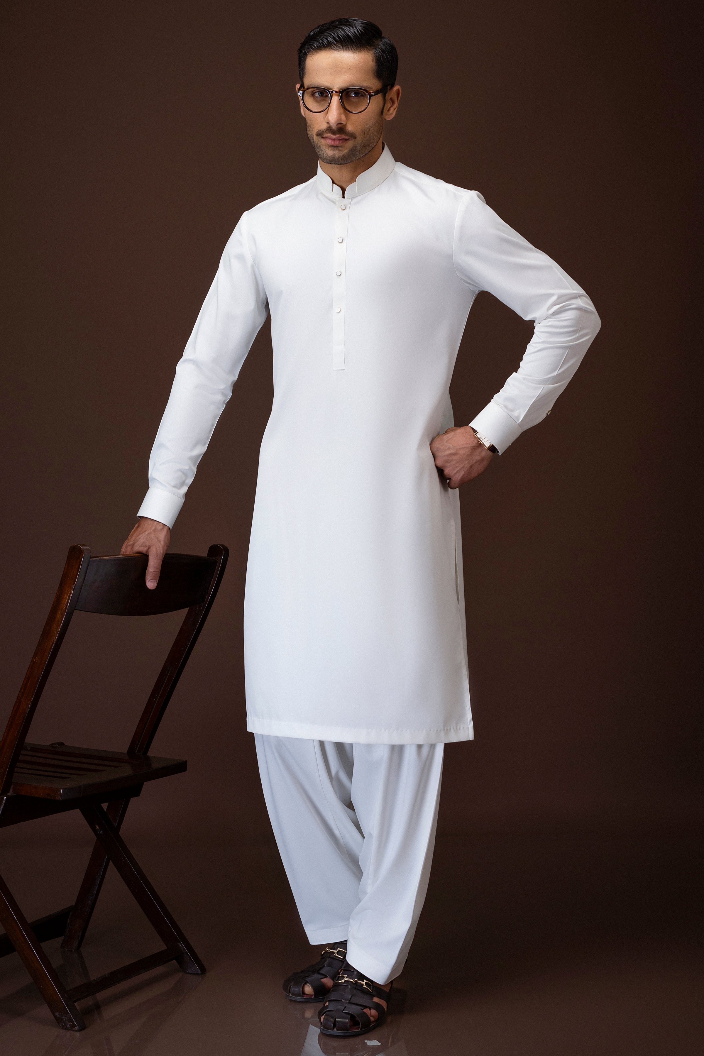 Premium Blended White Shalwar Kameez - Traditional Pakistani Outfit for Men & Women | Elegant Ethnic Wear for Weddings, Festivals & Cultural Events