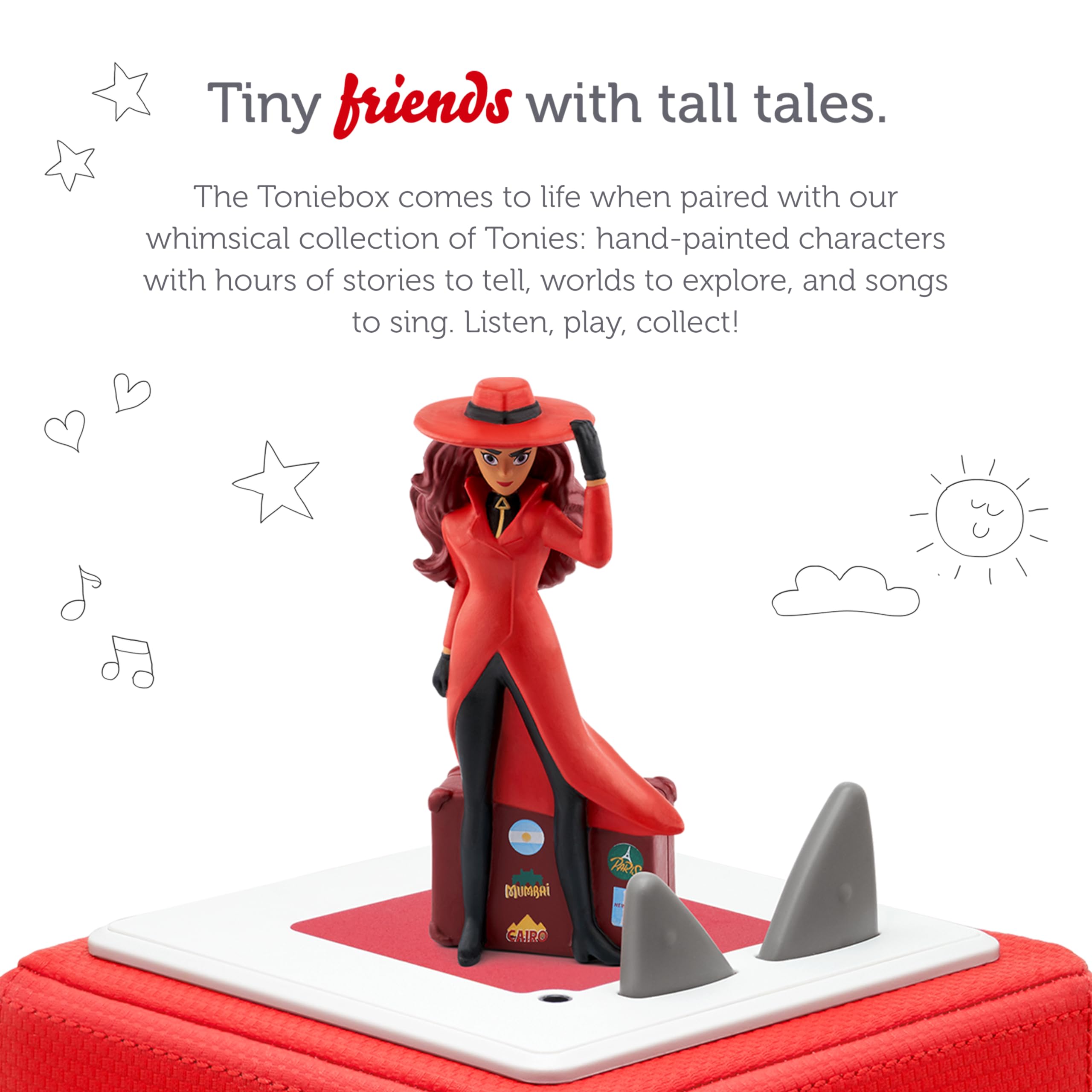 Tonies Carmen Sandiego Interactive Audio Storyteller Toy Figure | Educational Kids Learning Character for Storytime & Play | Perfect for Bedtime, Car Rides & Classroom Use