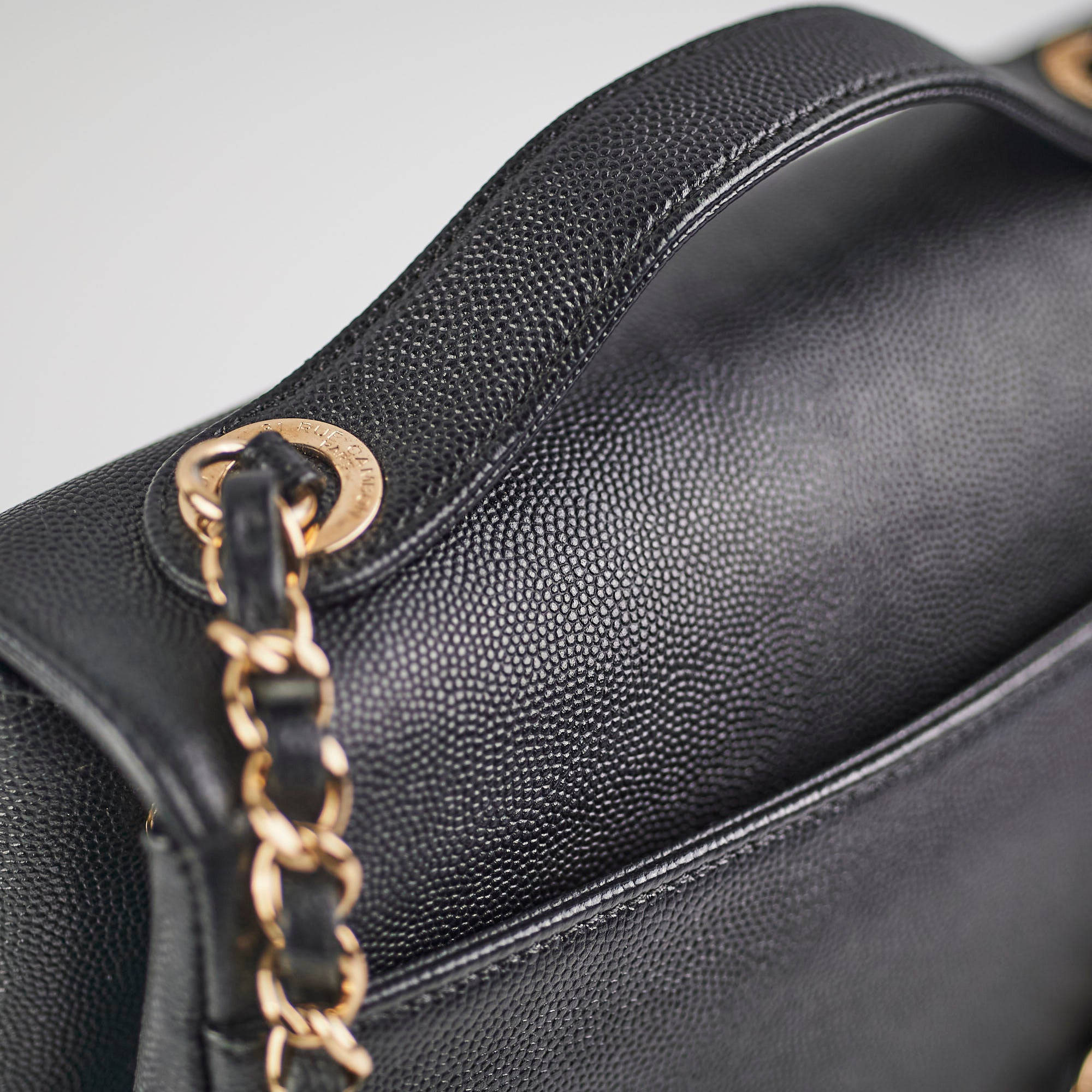 Chanel Business Affinity Black Leather Handbag - Luxury Designer Tote Bag for Women - Perfect for Office, Work & Professional Occasions