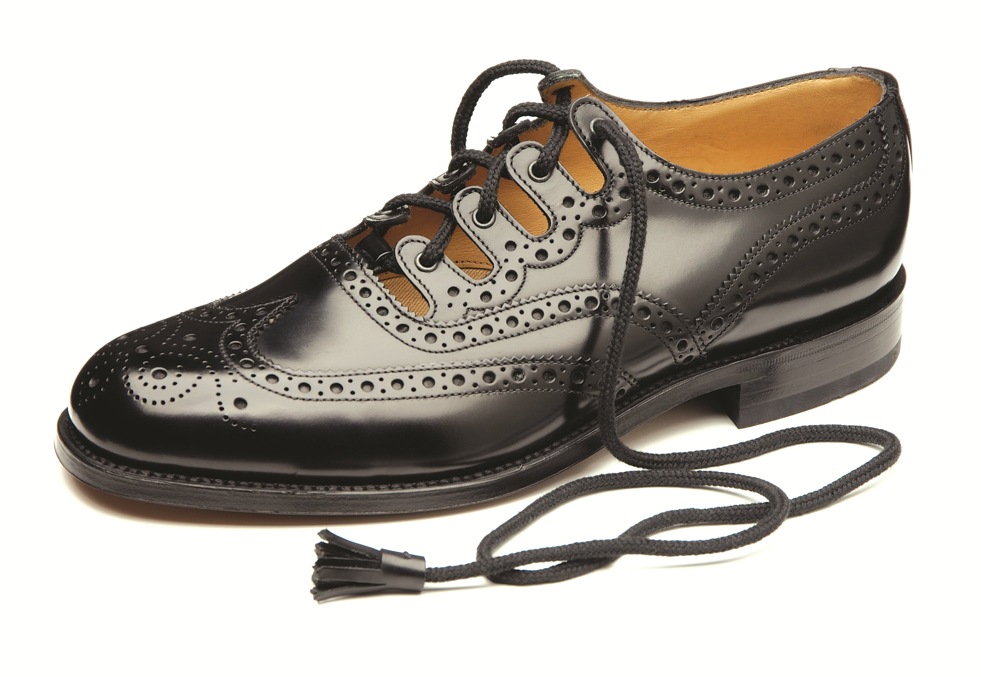 Ex Hire Black Ghillie Brogues - Premium Men's Dress Shoes for Formal Occasions, Weddings & Scottish Highland Events