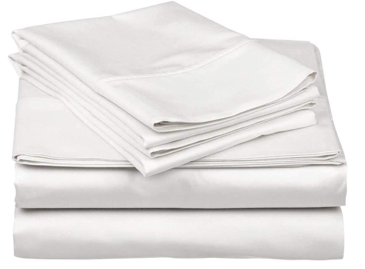 Premium 600 Thread Count Egyptian Cotton Sheet Set - 4-Piece King Size with 15