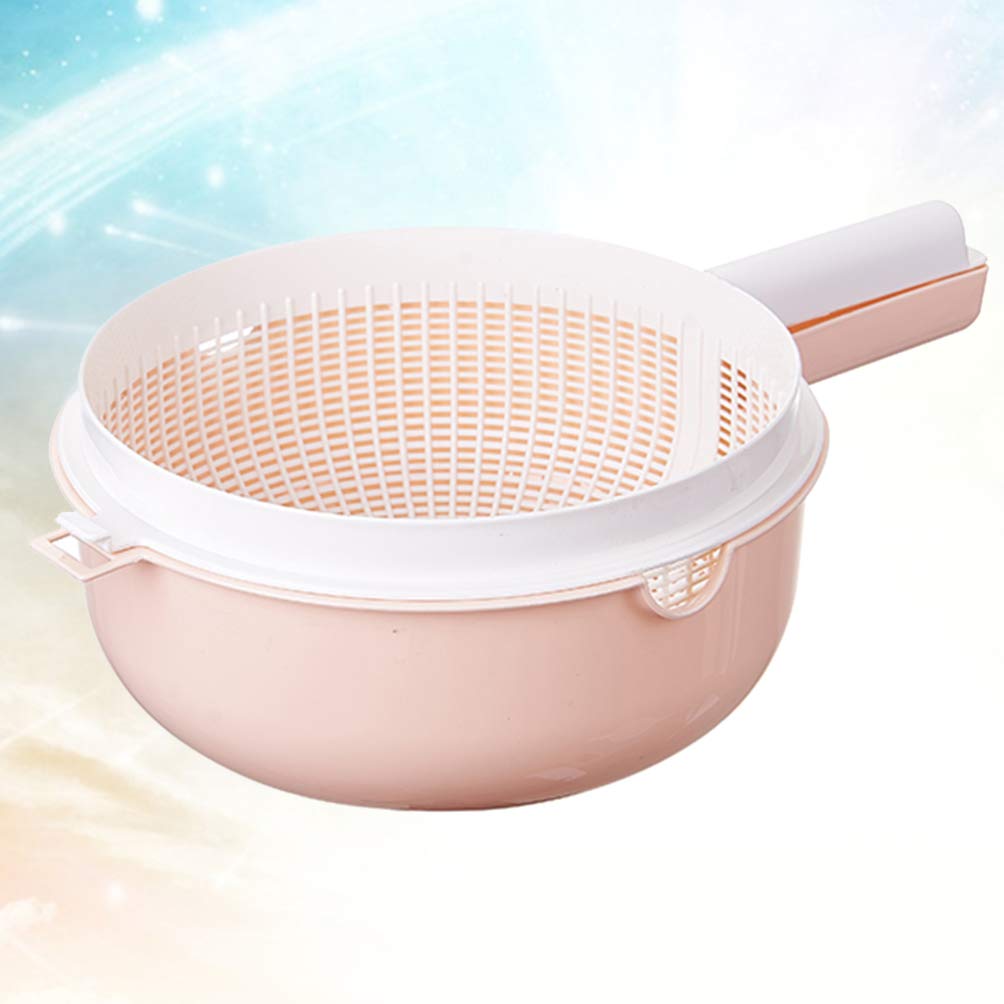 Cabilock 2-in-1 Detachable Kitchen Strainer and Colander Set - Double Layer Washing Bowl with Handle for Vegetables, Fruits, Salad Mixing (Ideal for Meal Prep, Kitchen Organization & Healthy Cooking)