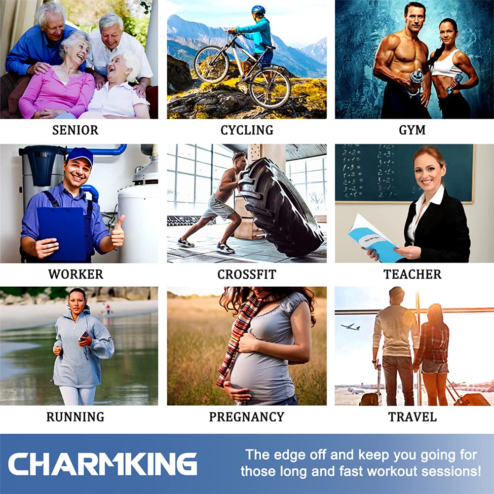 CHARMKING 15-20 mmHg Compression Socks for Women & Men - 8 Pairs - Best Support for Running, Hiking, Travel & Work - Improve Blood Circulation & Reduce Swelling - Ideal for Athletes, Nurses & Long Flights