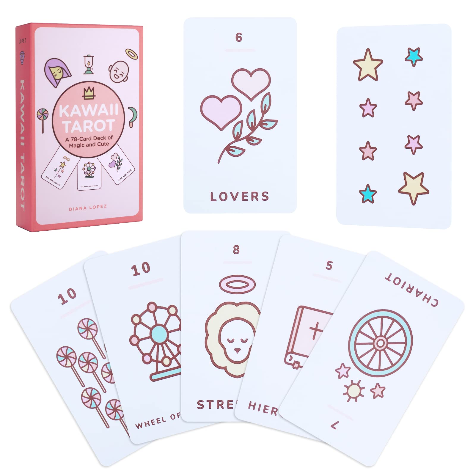 Bowear 78PCS Tarot Cards Deck for Beginners & Experts - Premium Fortune Telling Divination Set with Smooth Astrology Cardstock - Easy to Shuffle & Carry - Perfect for Psychic Readings, Meditation & Spiritual Guidance