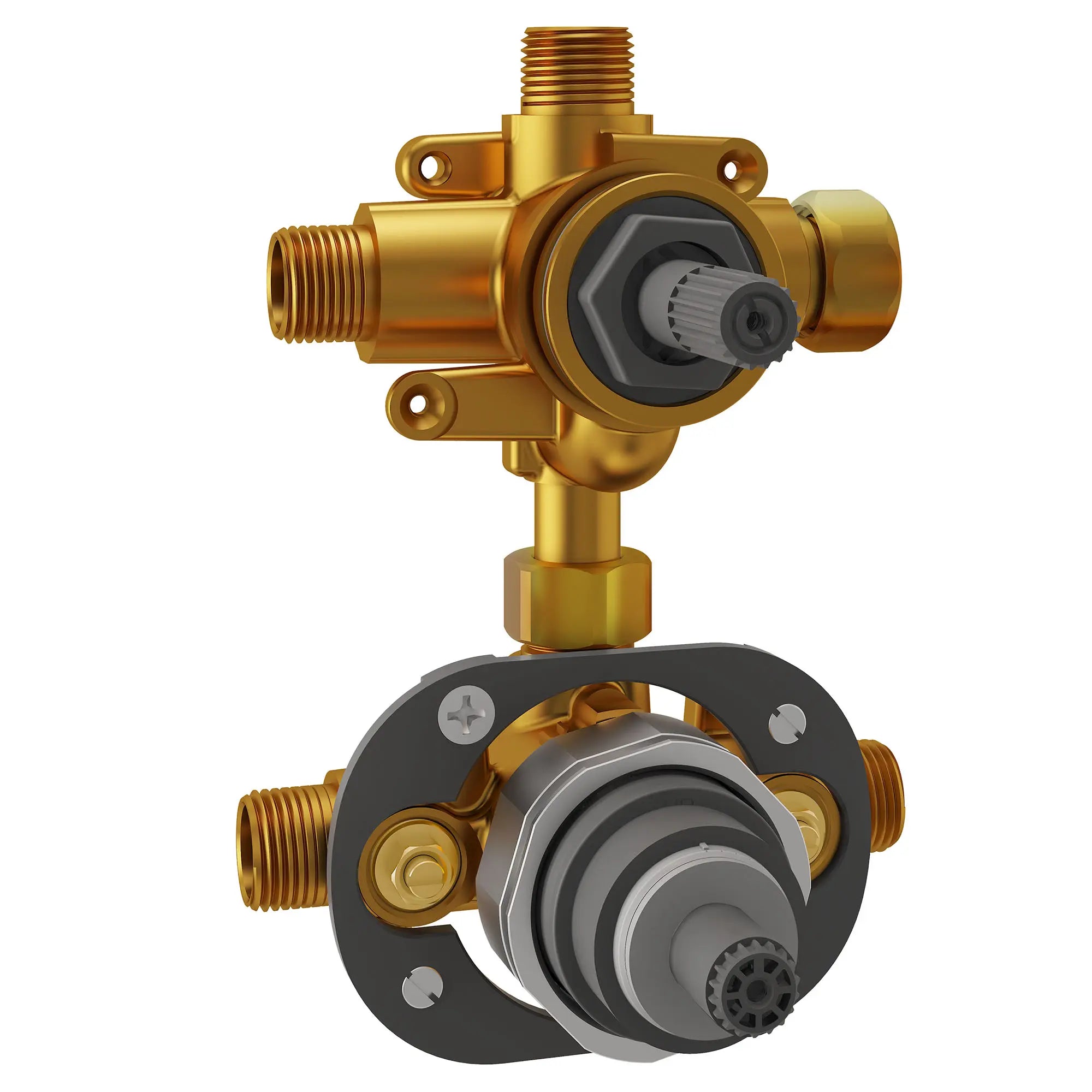 Flash® 2-Way Integrated Shower Diverter Rough-In Valve with Pressure Balance Valve Cartridge - Perfect for Bathroom Remodeling & Water Pressure Control