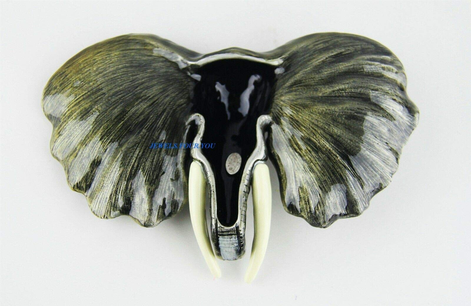 Jay Strongwater Jungle Rare Elephant Trinket Tray - Swarovski Crystal Decor #2 | Elegant Jewelry Organizer & Home Decor for Dresser, Vanity, or Gift Giving