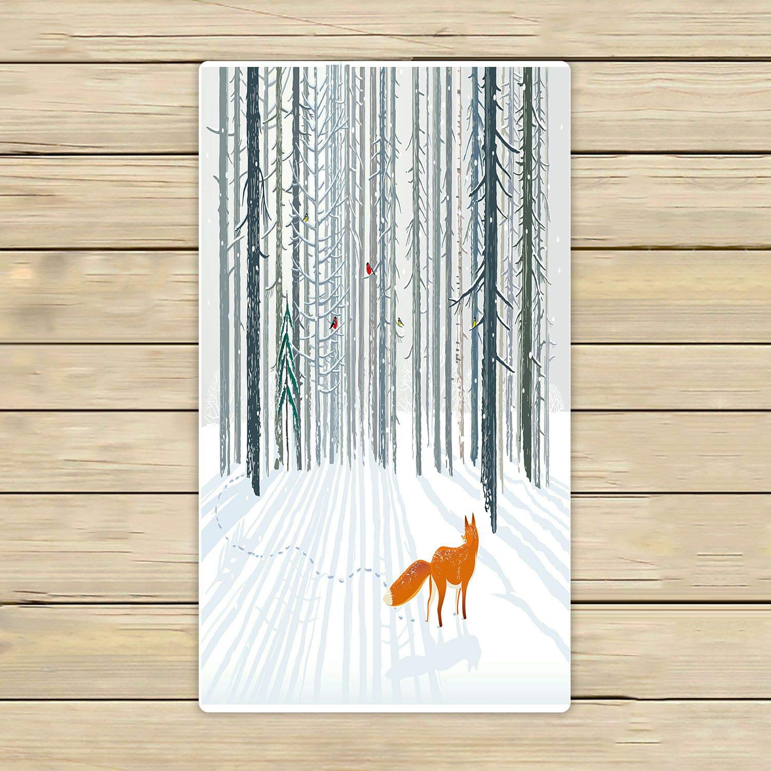 ABPHQTO Winter Forest Fox Design Towels - 16x28 Inch Soft Absorbent Bath, Beach, Pool, Spa & Travel Towel for Home, Gym & Outdoor Adventures