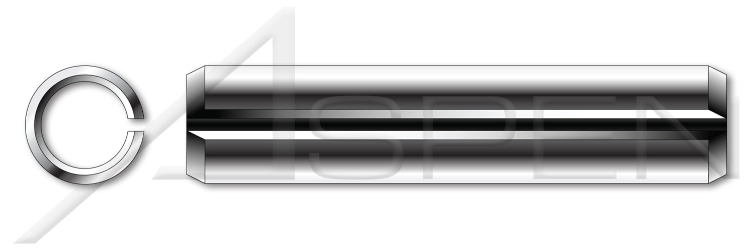 1000 Pcs M3.5 X 36mm ISO 8752 Metric Slotted Spring Pins - Heavy Duty AISI 301 Stainless Steel Dowel Pins for Machinery, Automotive & Industrial Equipment Assembly