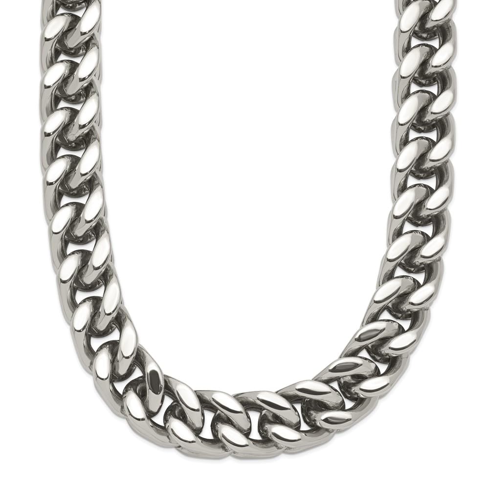 24 Inch Stainless Steel Chisel Pendant Necklace for Men - Heavy Wheat Design, Durable & Hypoallergenic - Perfect for Casual Wear, Gifts & Everyday Fashion