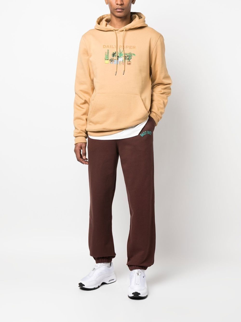 DAILY PAPER Men's Casual Brown Trousers - Comfortable Slim Fit Pants for Everyday Wear, Street Style & Office Outfits